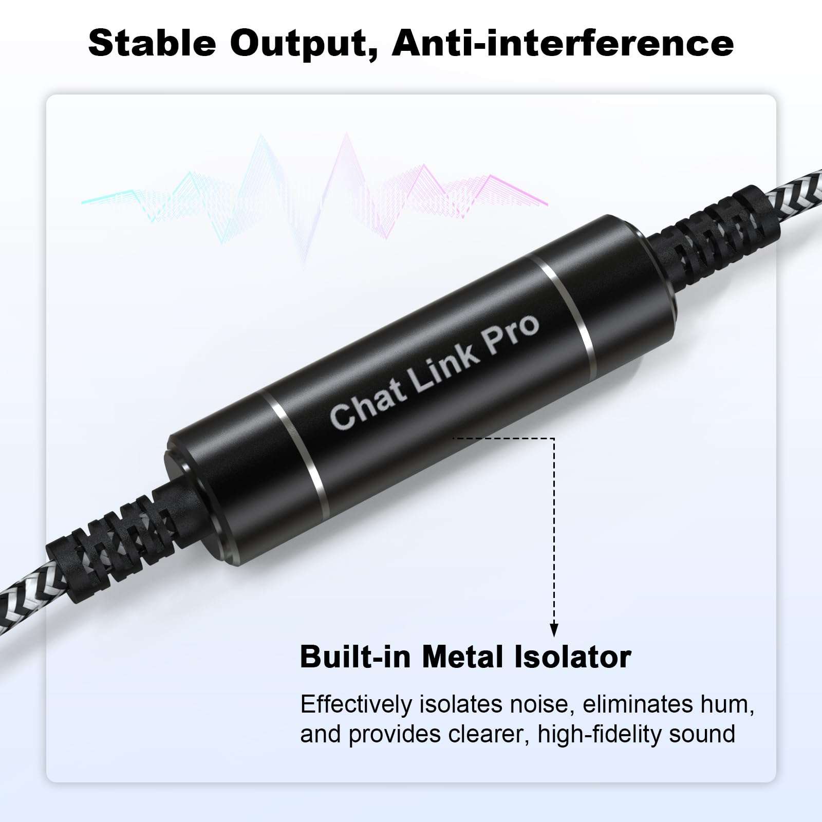 Arzweyk Replacement Chat Link Pro Cable Cord with in-line Isolator Compatible with Elgato HD60, HD60 S, HD60 S+, HD60 Pro, 4K60 S+/Pro/Pro MK.2 Capture Card for PS5, PS4, Nintendo Switch, Xbox One 5