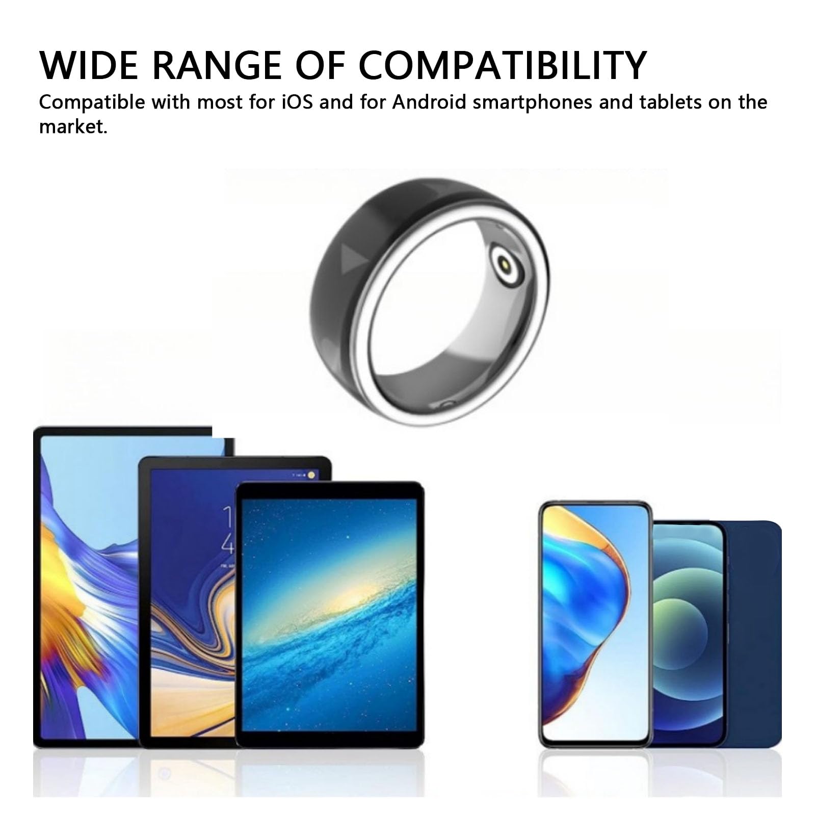 Yoidesu Smart Ring, Fingertip Bluetooth Remote Control, Remote Control APP Kindle Page Turner, Scrolling Rings Rechargeable Camera Remote for Phones Tablets (Size 20, 69mm / 5