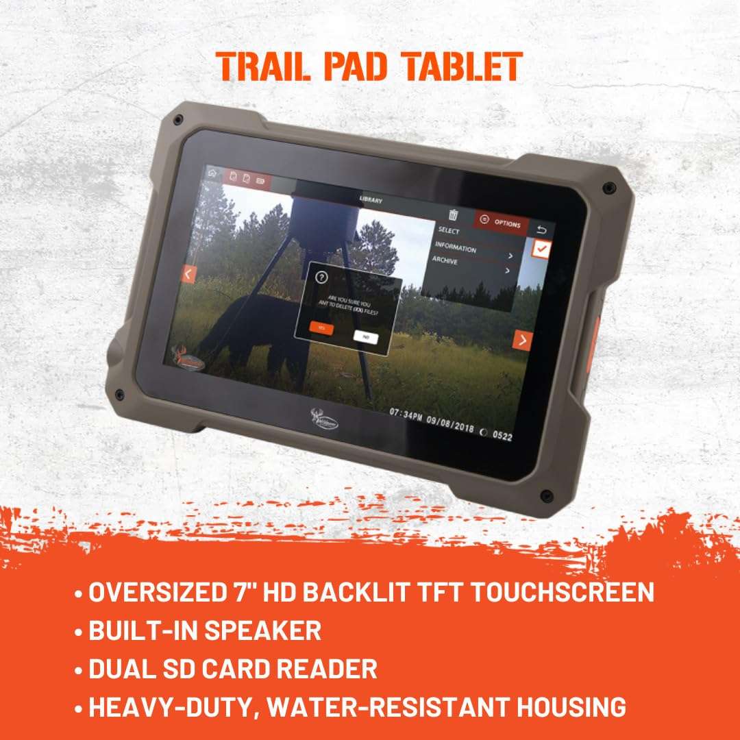 Wildgame Innovation 7-Inch HD Backlit TFT Touchscreen Trail Pad Tablet Bundle with Card Reader, and 32GB Ultra SDHC UHS-I Memory Card (4-Pack) (6 Items) 5