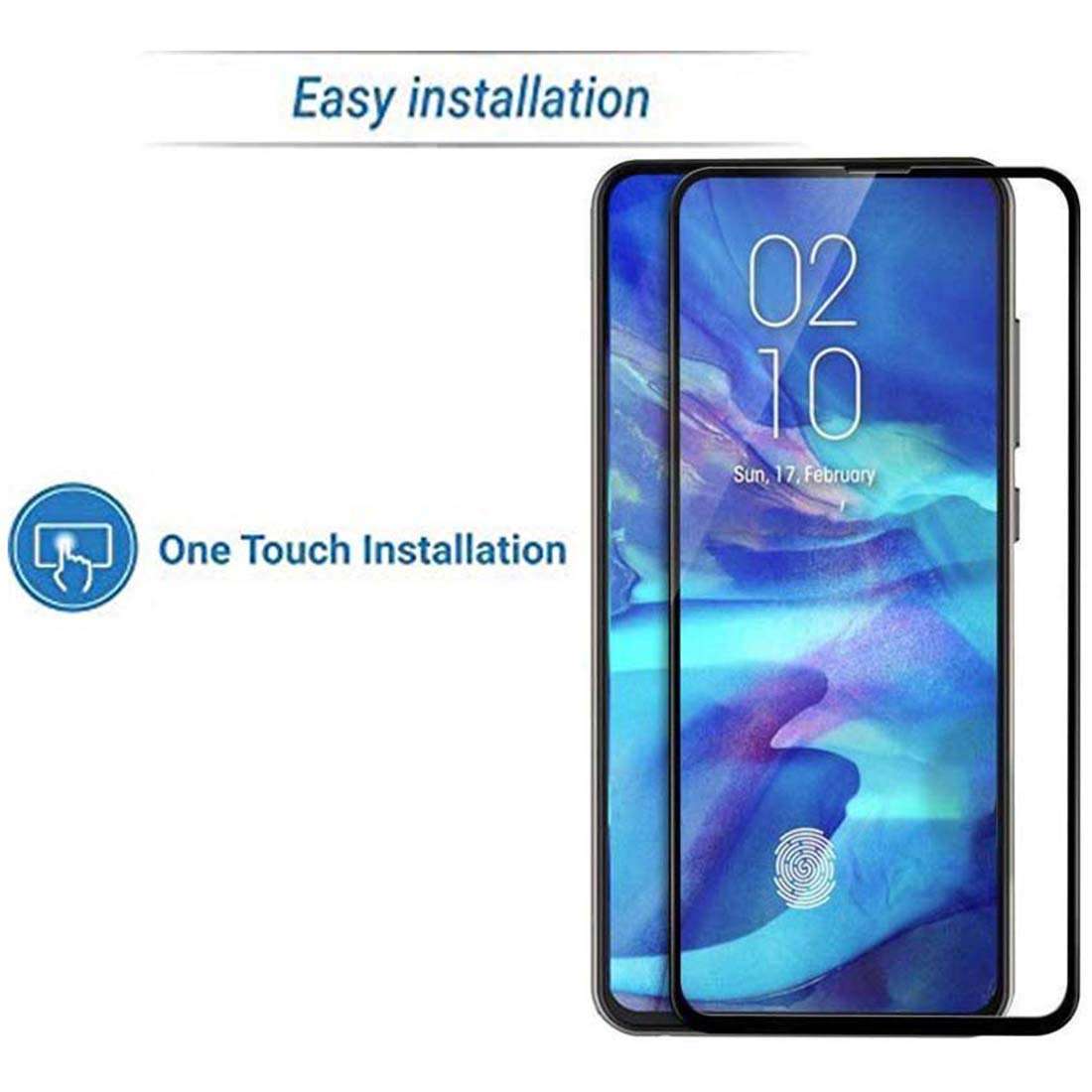 Casotec 9H Hardness, Edge to Edge Curved Border Tempered Glass Screen Protector (Unbreakable Edges) for Samsung Galaxy A90 - Black 3