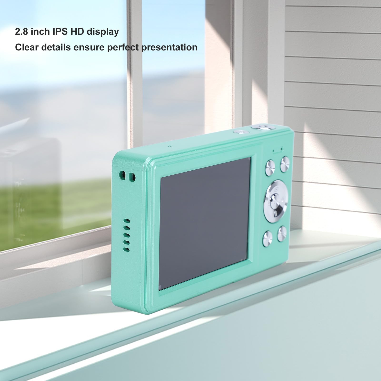 50MP 1080P Digital Camera, 8X Digital Zoom Auto Focus Point and Shoot Video Camera with 2.8 Inch IPS Display, Compact Travel Vintage Camera Gifts for Teens Students Adults (Green) 5