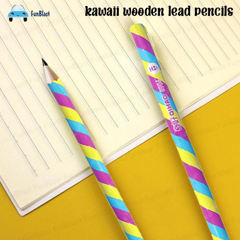 FunBlast Pencil Set for Kids, Stylish Pencil Set for Girls/Boys, Strong Grip Pencil for Students, Pencil Set for Kids – Pack of 12 Pencils (Multicolor) 5