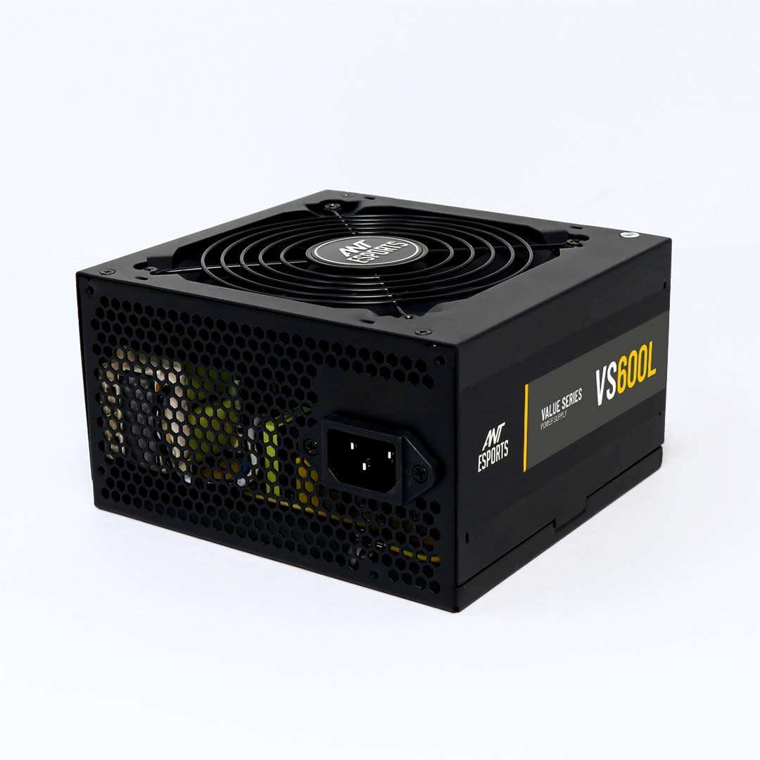 Ant Esports VS600L Non-Modular High Efficiency Gaming Power Supply/PSU with 1 x PCIe and 120mm Silen 4