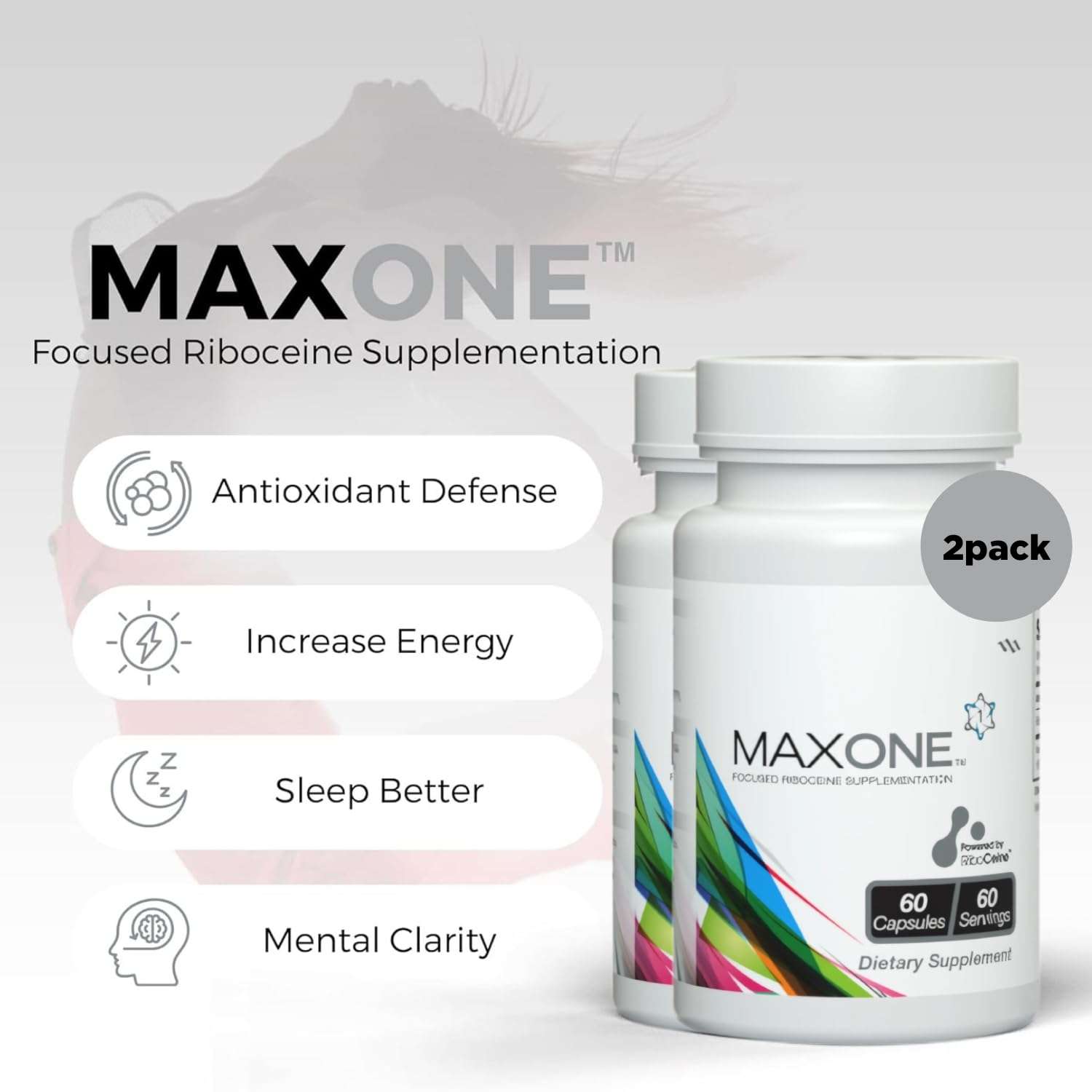 Max One, Focused Riboceine Supplementation, 60 Vegetable Capsules, 30 Servings (Pack of 2) 4