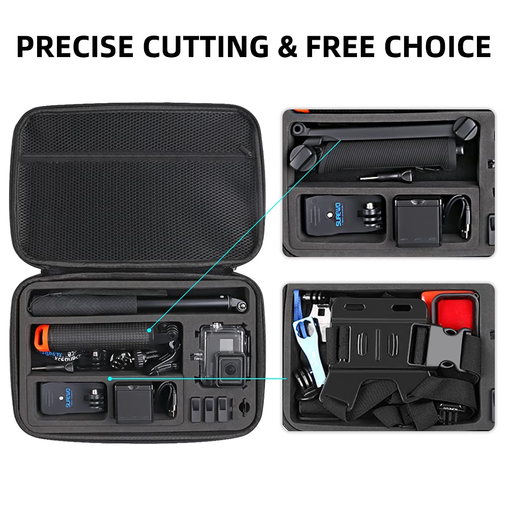 SKEZN Large Surface-Waterproof Protective Storage Bag Compatible with GoPro Hero 13 Black, Hero 12/11/10/9/8/7/(2018) Black, AKASO Action Camera Accessories 6