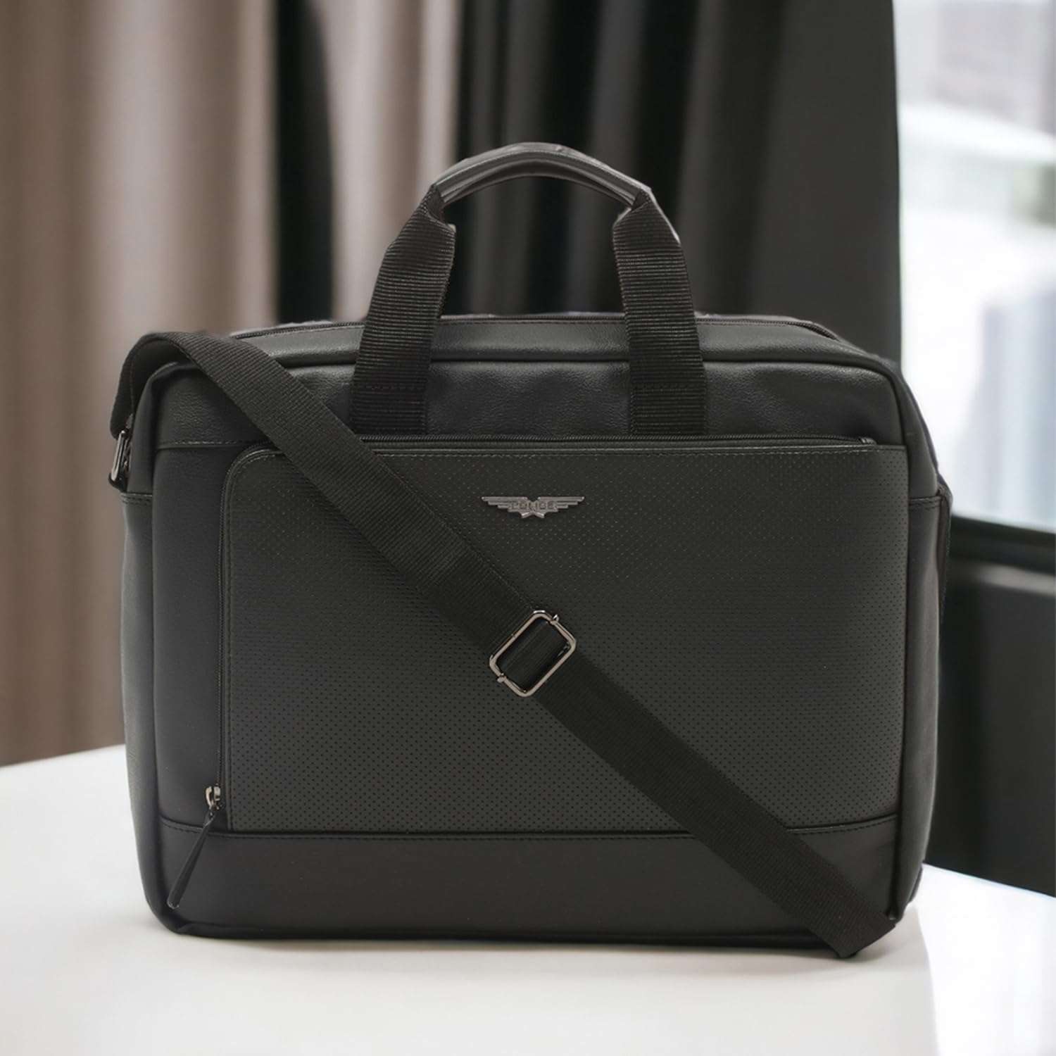 POLICE Tember 15" Laptop Briefcase - Black 4