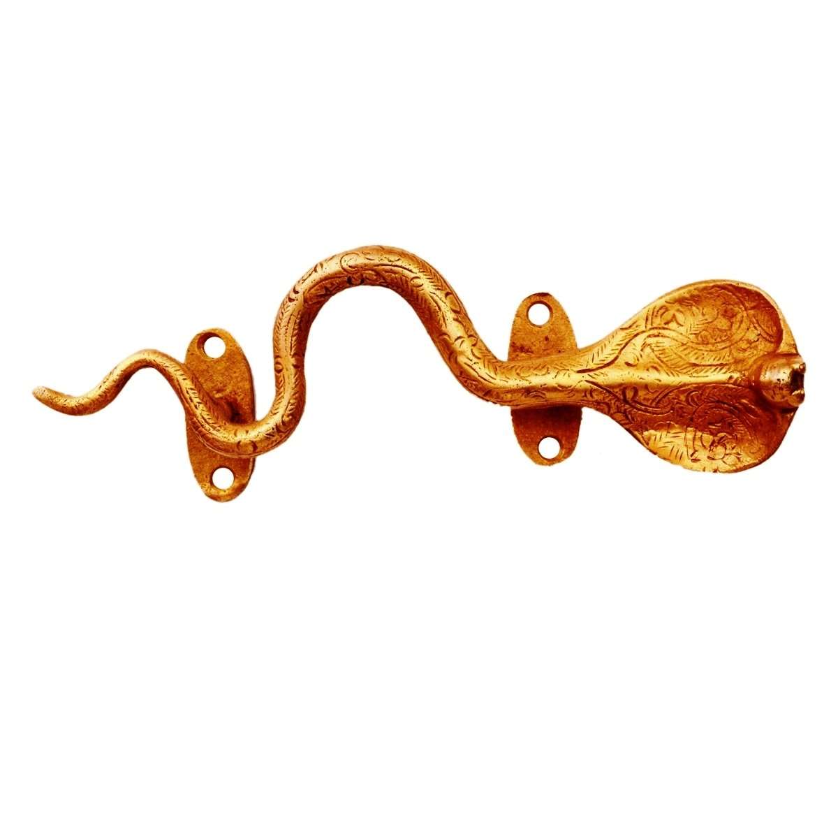 Purpledip Brass Door/Window/Cupboard Handle: 'King Cobra' (11135) 3