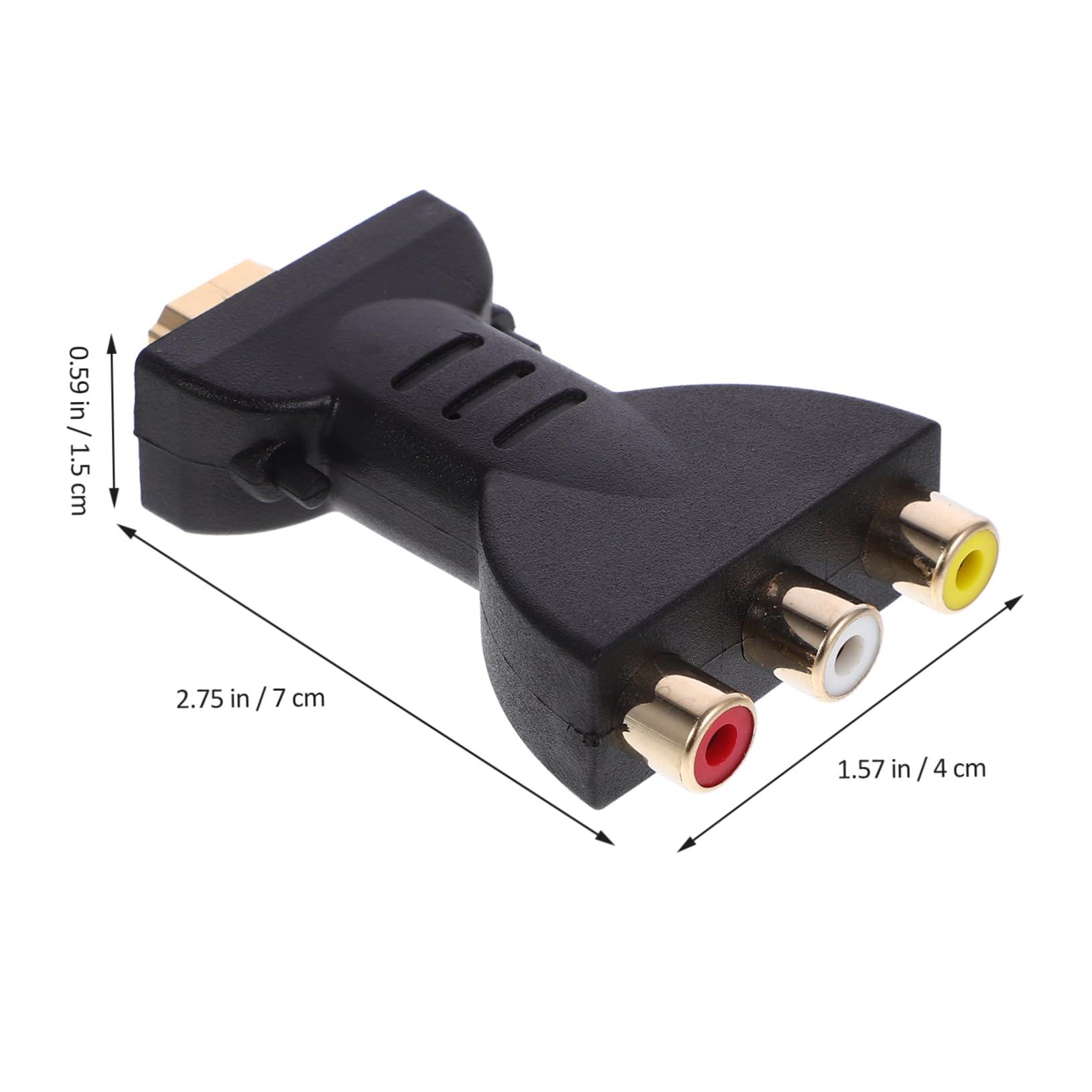 Cabilock 3 to Video Audio Adapter RGB Component Converter for for HDTV DVD Projector Home Theater Systems Black Random Color 5