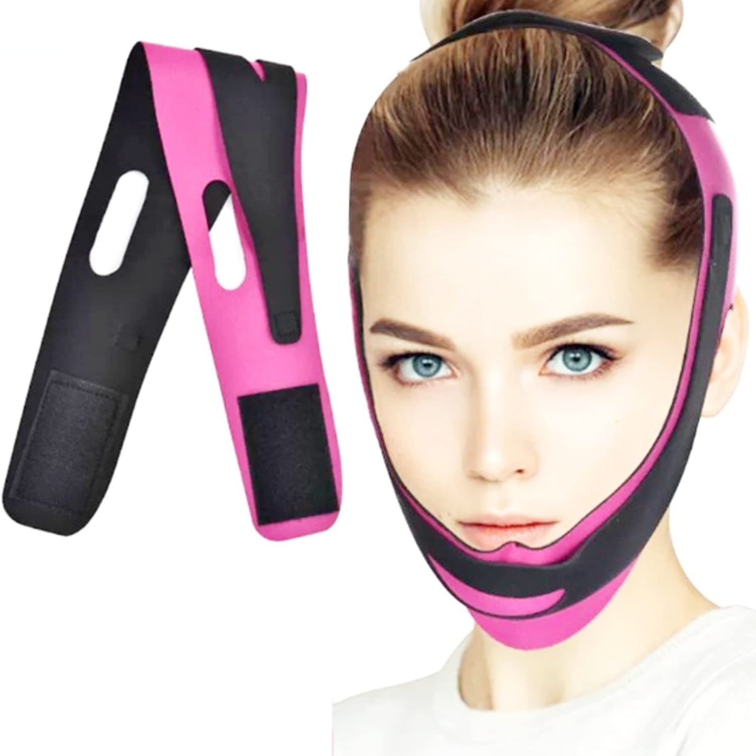 Litenyx face slimming mask for double chin reducer, v shaped cheek slim Face lifting belt Ultra-thin Strap skin care , Anti Wrinkle Mask for Women 1