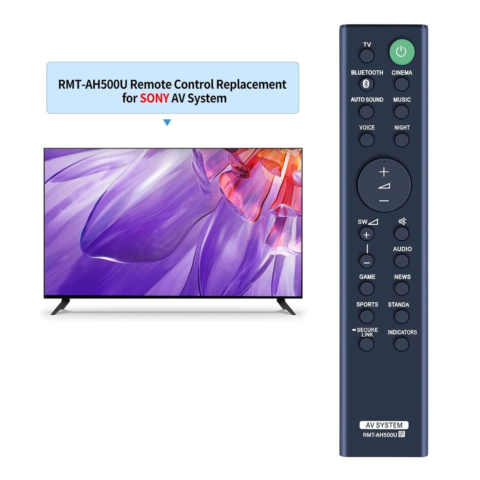 Remote Control RMT-AH500U fit for Sony Sound bar HT-S350 HT-SD35 SA-WS350 SA-S350 SA-WSD35 SA-SD35 New 3