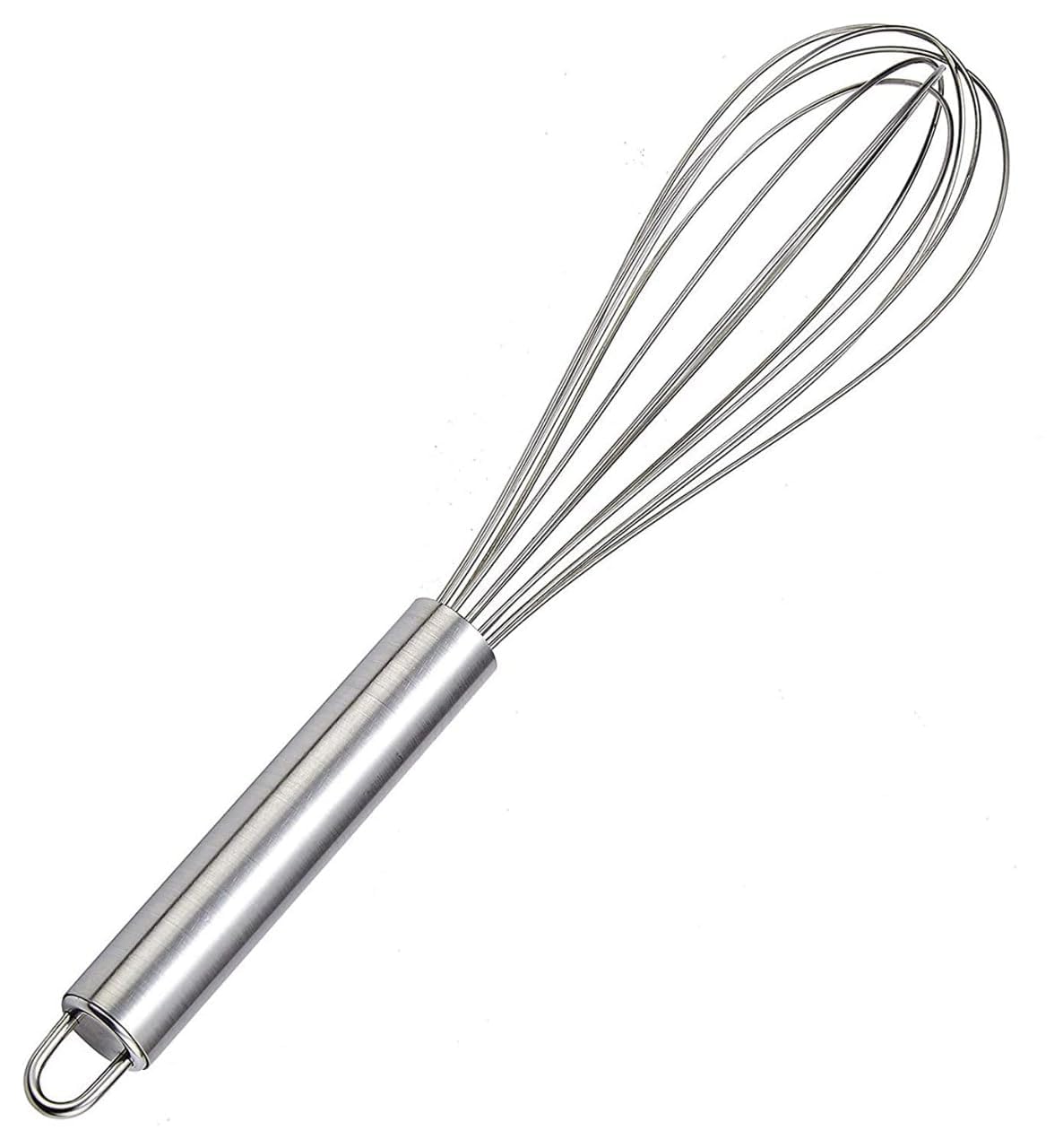 Premium Stainless Steel Manual Hand Whisk 20 cm | Balloon Wire Whisk for Mixing, Beating & Whipping | Egg, Cake Batter, Cream & Sauce Beater | Durable Kitchen Baking & Cooking Tool – Black