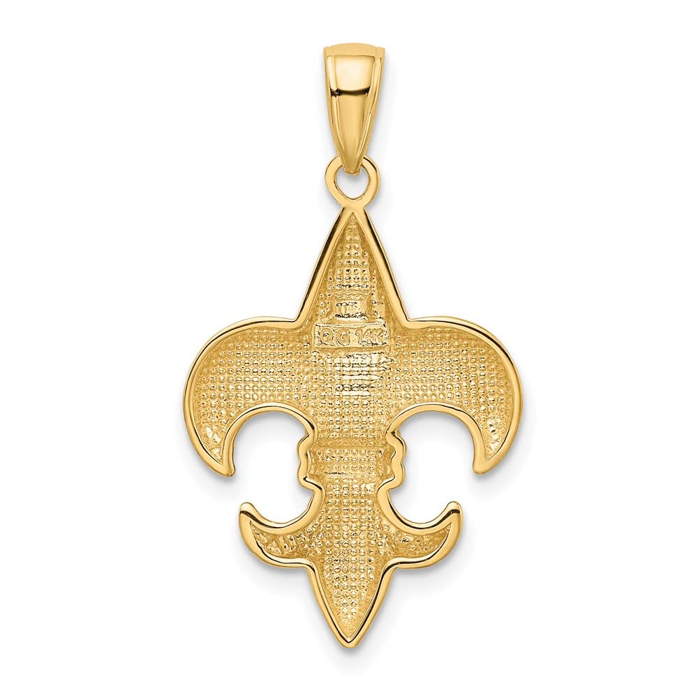 FJC Finejewelers 10 kt Yellow Gold Medium Fleur-De-Lis Charm 30 x 18 mm 4