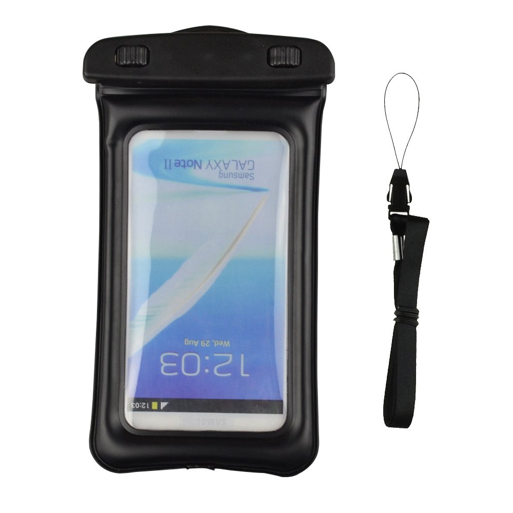 Floating Waterproof Cell Phone Case Dry Bag Pouch for Alcatel 1SE 3X 3L 1S 1V 1B 2020, Avalon V, 1s, IdealXtra (Black) 2
