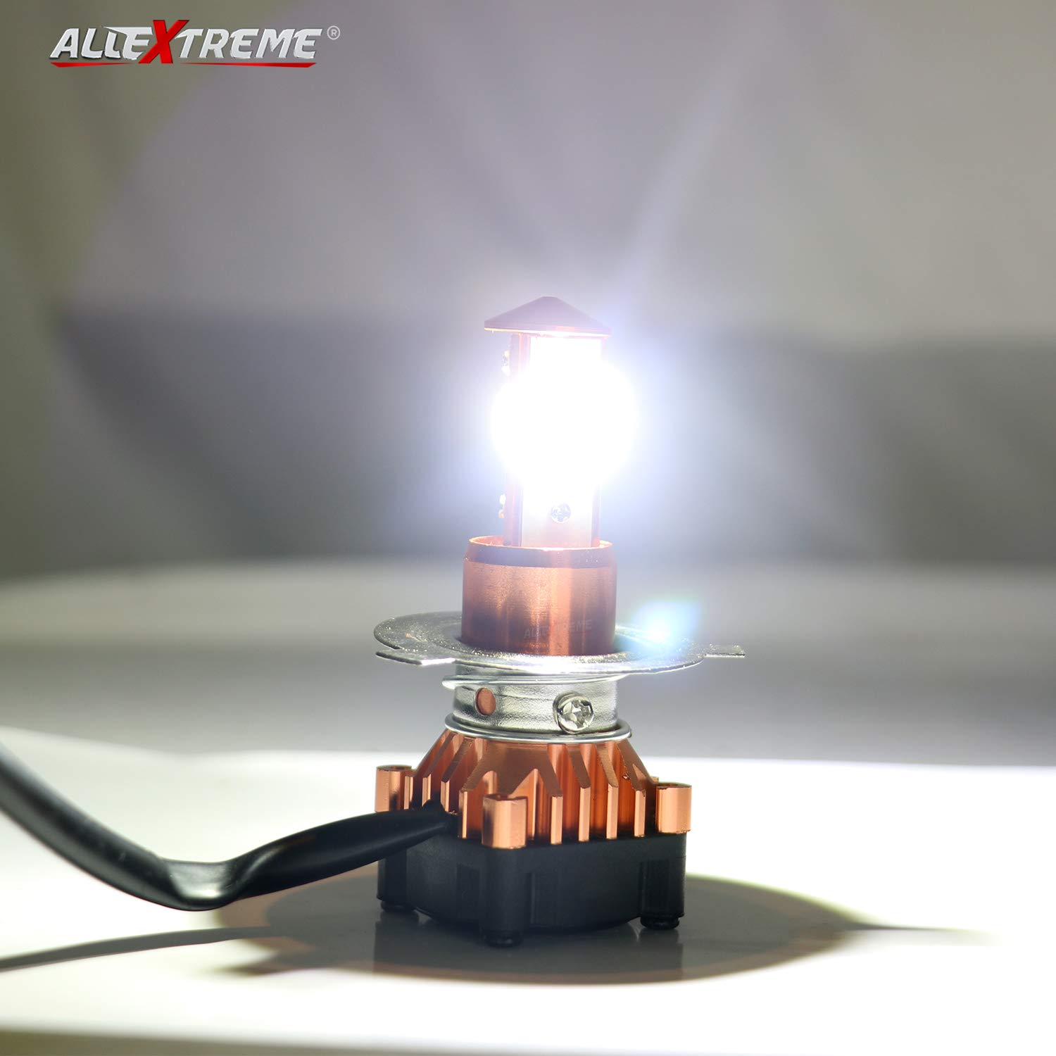Allextreme Car LED H4 Headlight Conversion Kit Lamp Bulbs for Front Fog Headlamp for Cars and Bike (Cool White, 80W) - Pack of 2 5