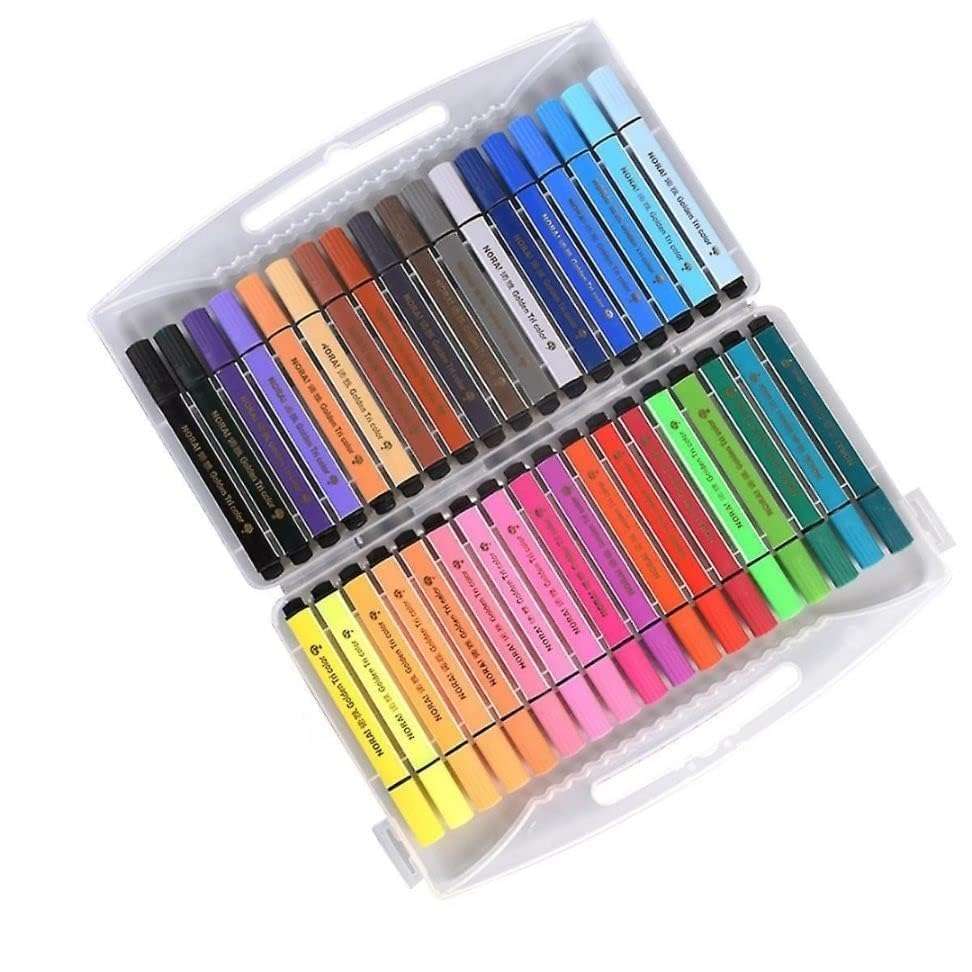 NIRLABH Washable Watercolor Pens Set -36 Pcs Coloring Kit Art Markers Color Sketch Pens Set Kids Artists Sketching Drawing Materials Craft Supplies Return Gift 1