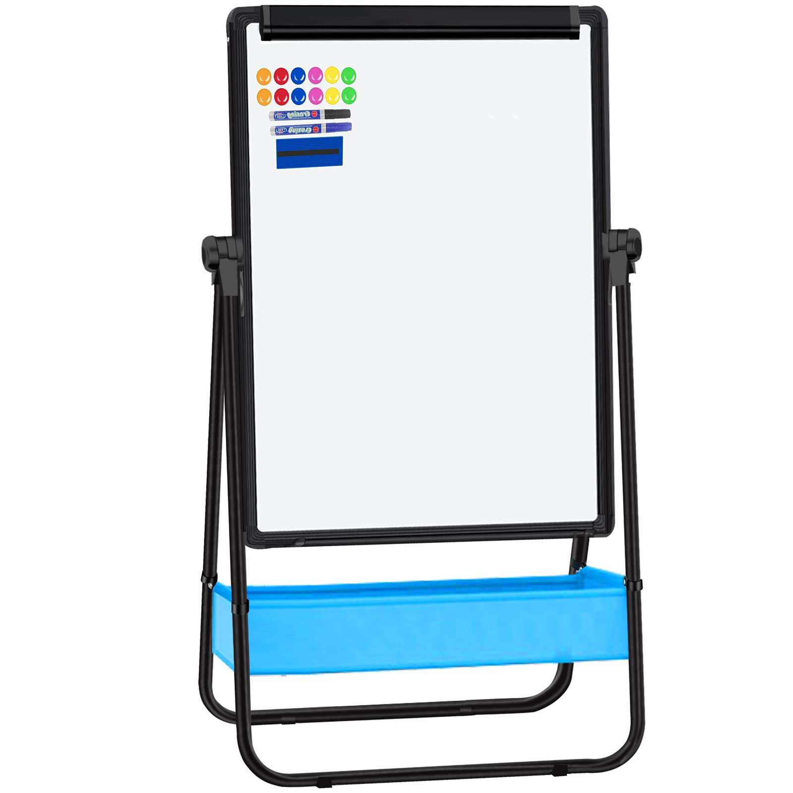 Magnetic Whiteboard with Stand - Double Sided 40"x28" Portable U Stand Easel Whiteboard, Height Adjustable & 360° Rotating Dry Erase Boards for Classroom, Home, Restaurant & Presentation 1