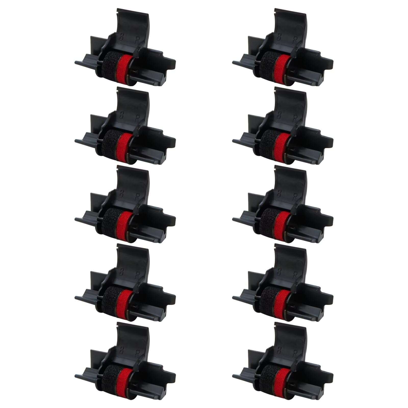 TalaBide (10 Pack) Compatible/Replacement Calculator Ink Roller Black/Red IR-40T for Casio HR-170RC, HR-100TM, HR-120T, for Sharp EL-1750V, EL-1801V, and More 1