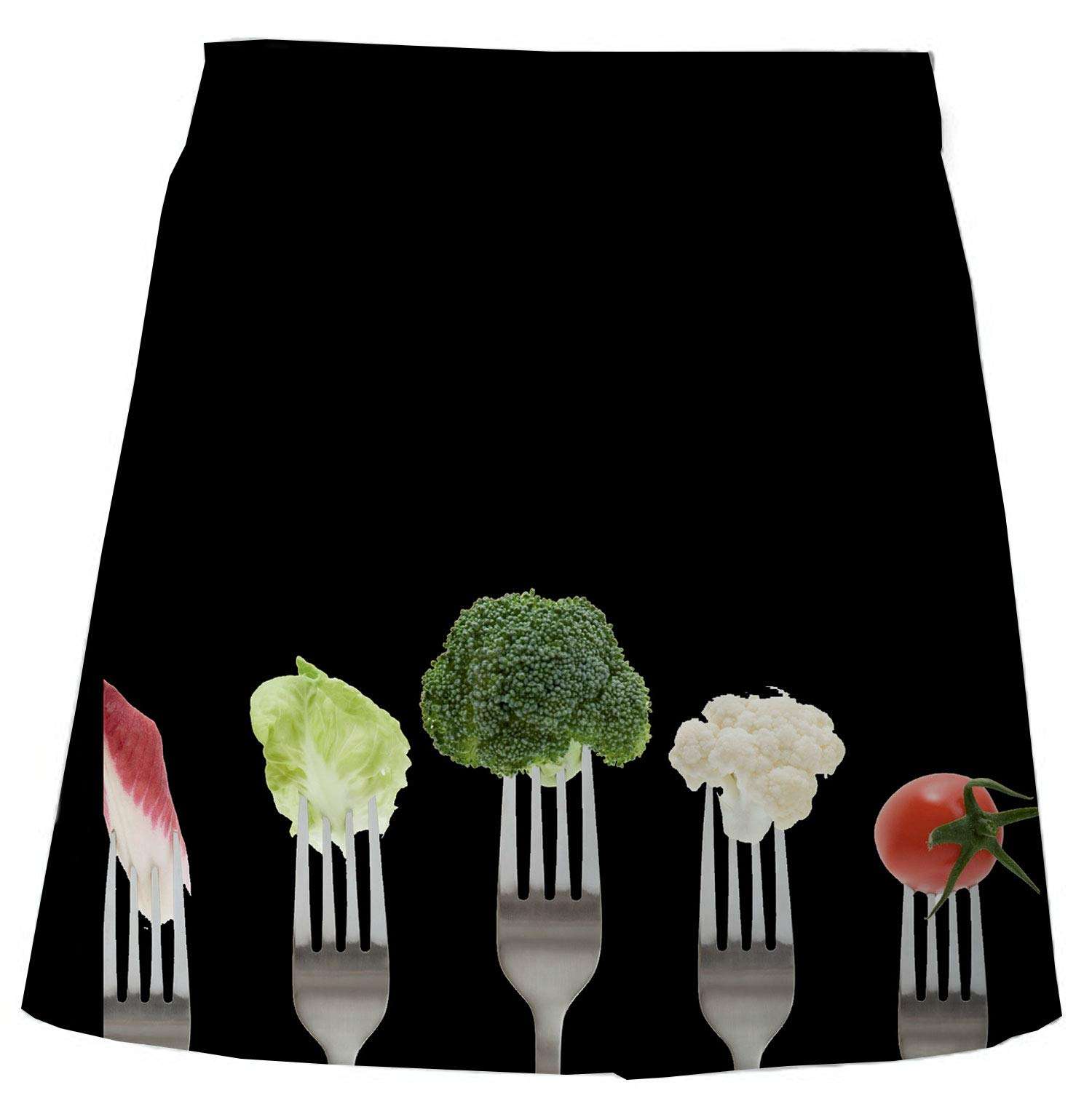 Rightgifting Printed Satin Polyester Waist Adjustable Chef's Cooking Kitchen Apron (Black,24 X 24 Inches) 1