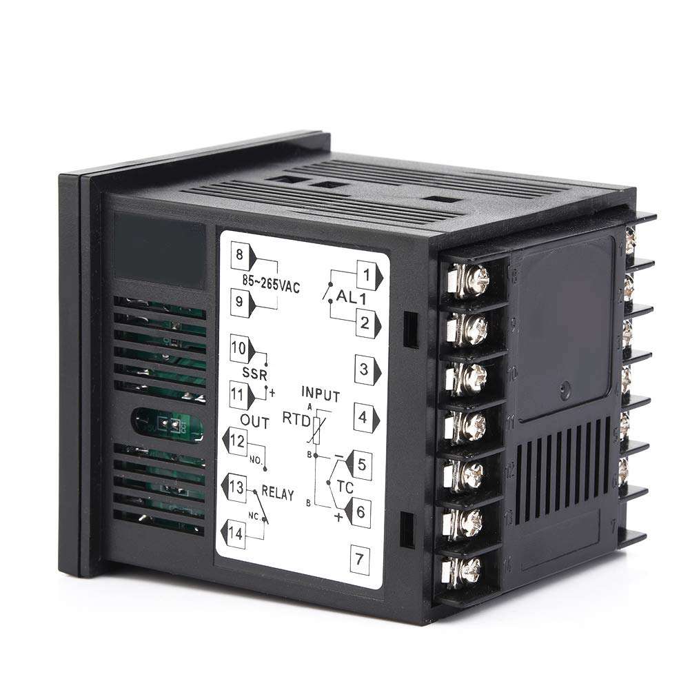 PT100 Sensor Thermocouple Thermostat Controller PID Temperature Controller K Type Thermocouple 199 to 1300°C Input Relay SSR Output PID for Industry Production 4