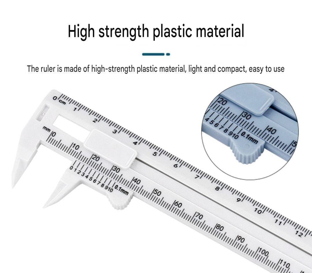 YAGYA Plastic Vernier Caliper Scale for Students | 150mm (6 Inch) | Lightweight, Durable, Accurate Measuring Tool for School, College, Physics & Engineering Labs 4