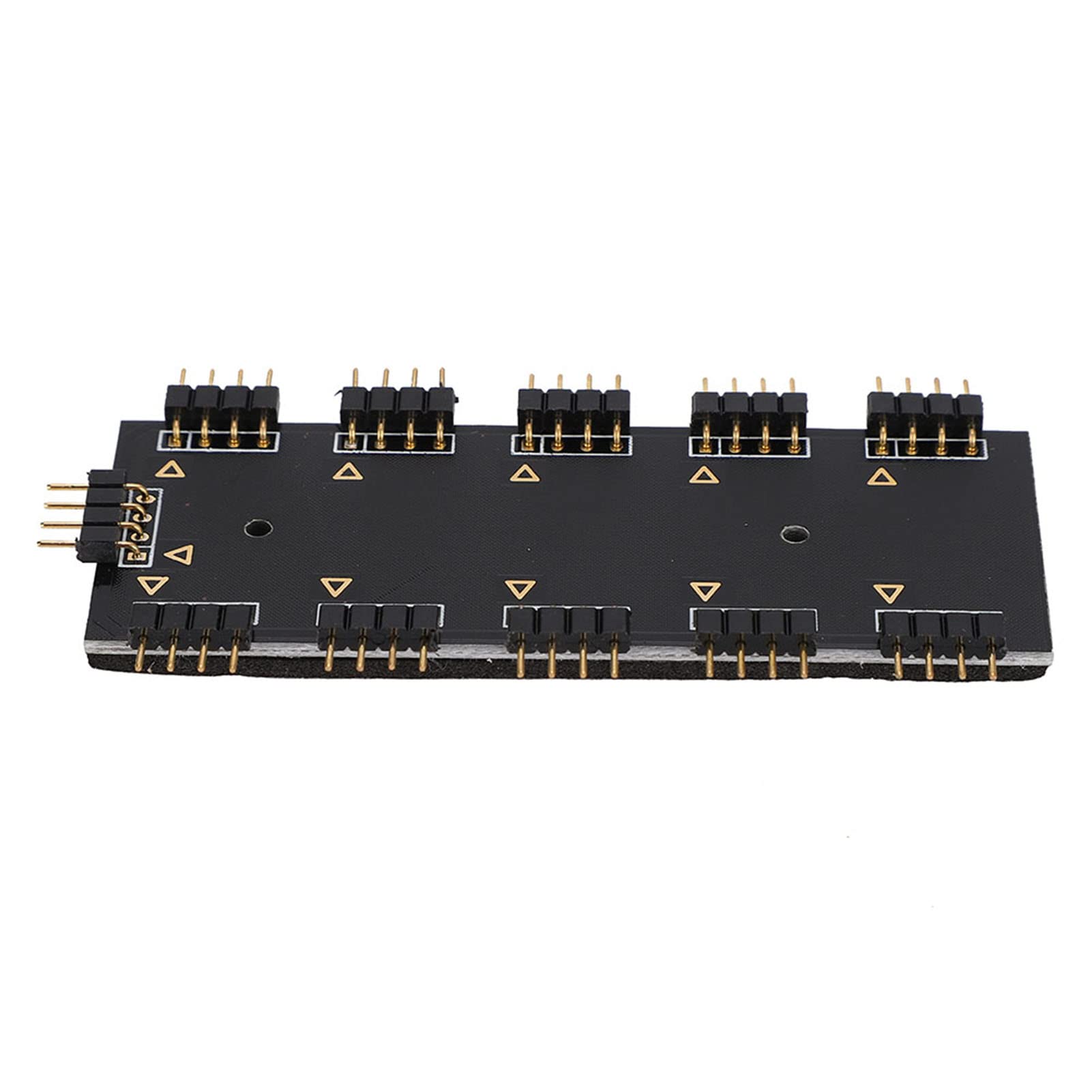 RGB Hub, Motherboard RGB Hub, 10 Channel PCB Practical Horizontal Pin for PC Motherboard, Desktop Motherboard (12V 4-pin) 4