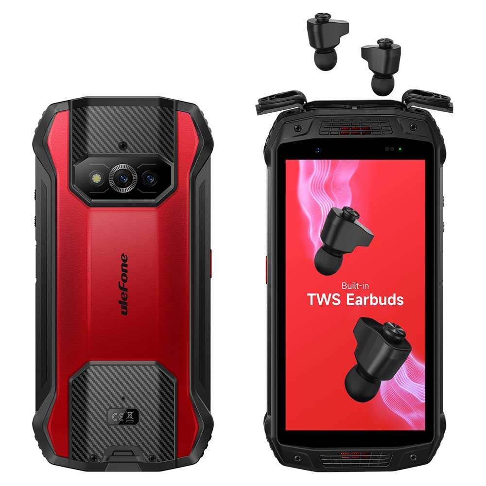 Ulefone Armor 15 Rugged Phone, Android 12 4GB+64GB, 16MP Camera + 8MP Camera, 5.93" HD+ Screen 9600mAh Battery Dual 4G Rugged Phone Support NFC GPS 1
