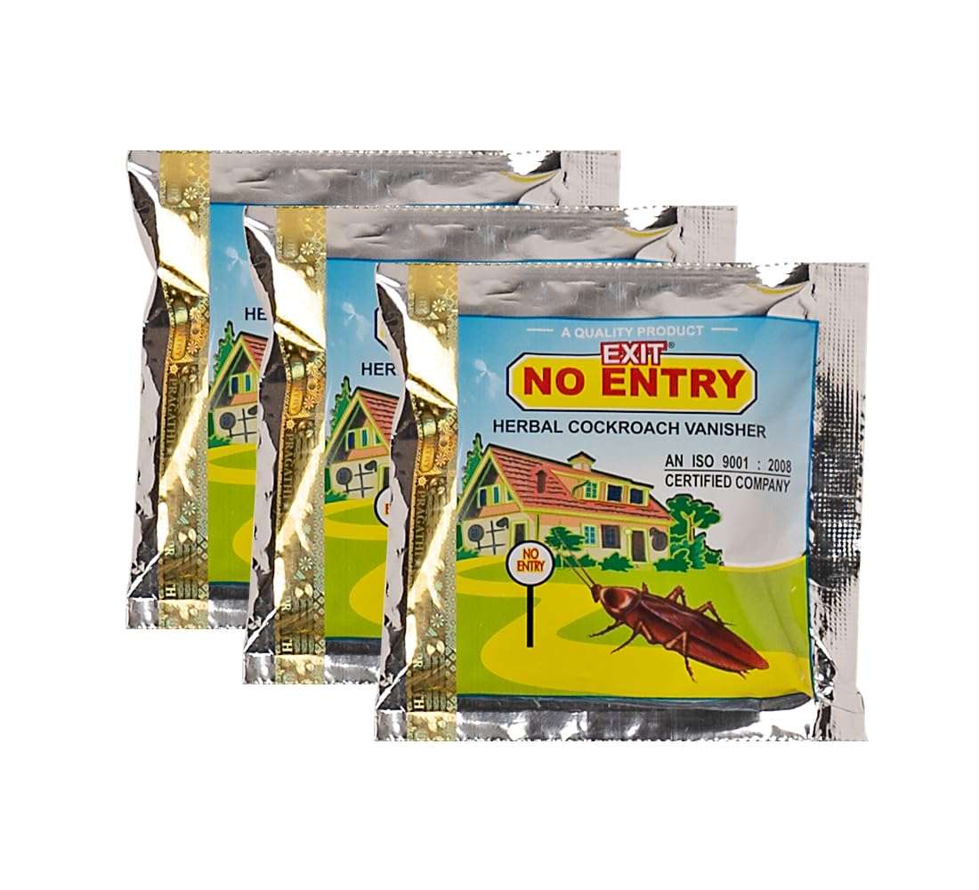 EXIT NO ENTRY Herbal Cockroach Vanisher Dough, 150 Gram (Pack Of 3, 50 Gram Each) | Odourless | Eco-Friendly | Cockroach Repellant | Pet Safe 1