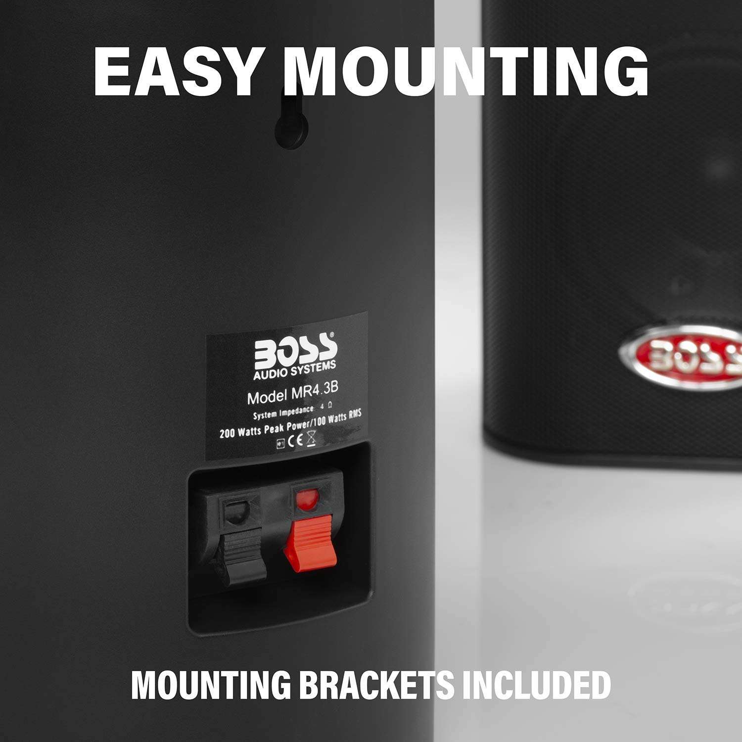 BOSS Audio Systems MR4.3B 200 Watt Per Pair, 4 Inch, Full Range, 3 Way Weatherproof Marine Speakers Sold in Pairs 5