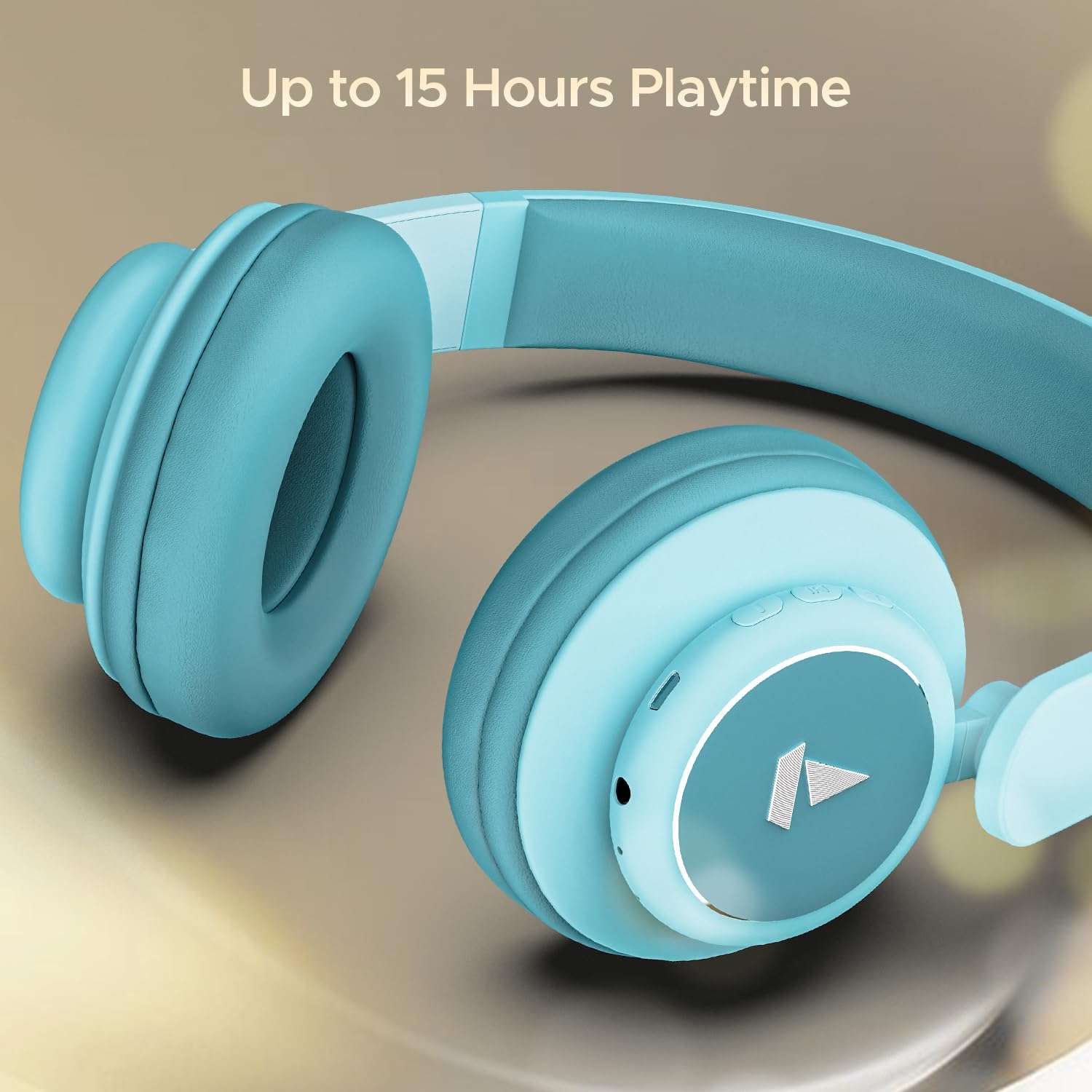 boAt Rockerz 450 Bluetooth On Ear Headphones with Mic, Upto 15 Hours Playback, 40MM Drivers, Padded Ear Cushions, Integrated Controls and Dual Modes(Aqua Blue) 4