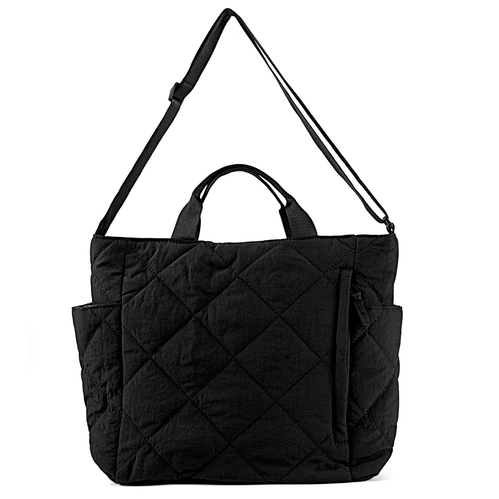Quilted Tote Bag for Women Puffer Hobo Handbag Lightweight Quilted Padding Shoulder Bag Nylon Padded Crossbody Bag Zip Closure 1