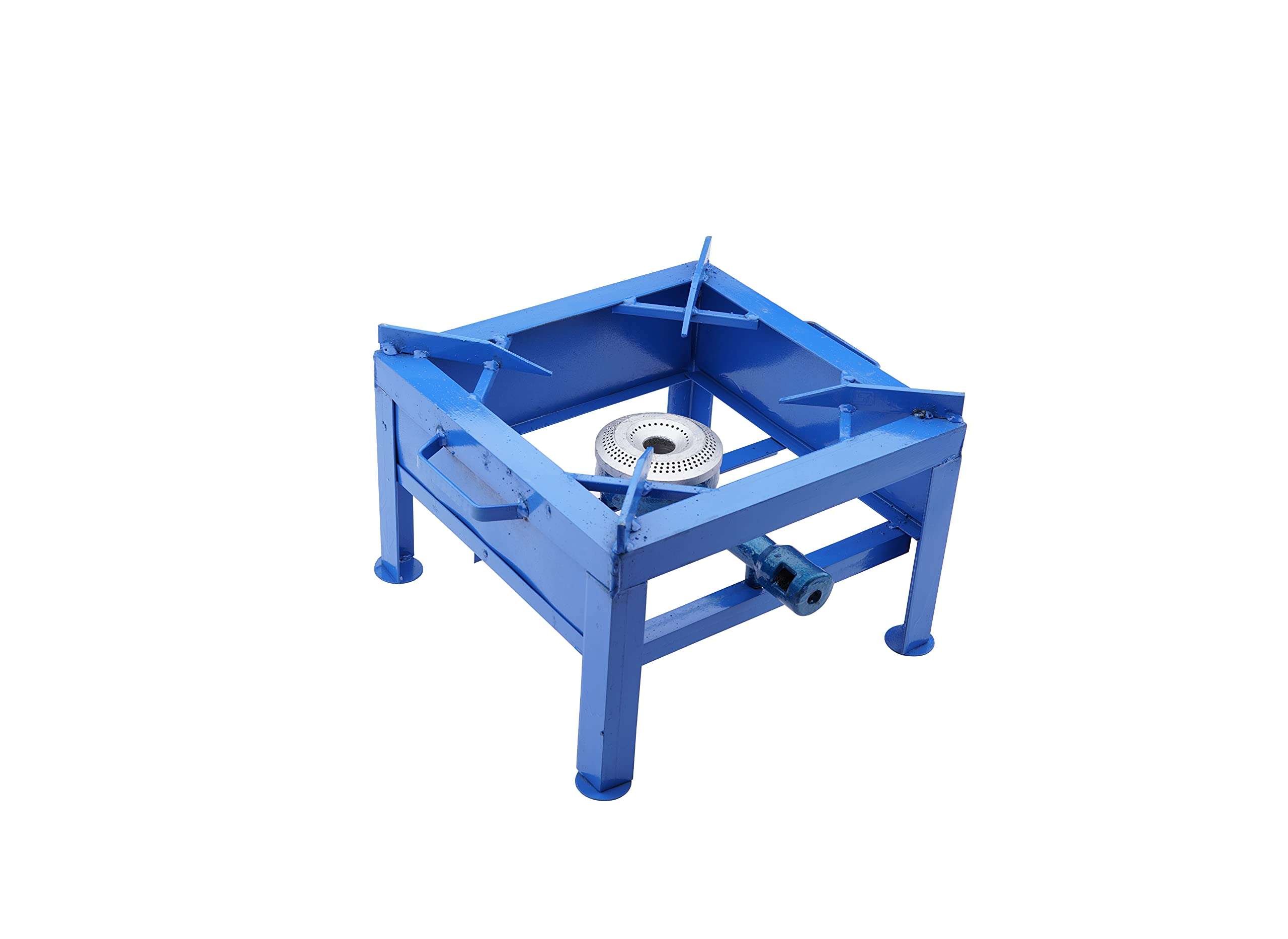 Primelife Single Burner Gas/Chulha Stove Gas for Cooking Indoor & Outdoor 10 Inch Square Blue Stave Gas Bhatti - Blue (MS 10) New 02 3