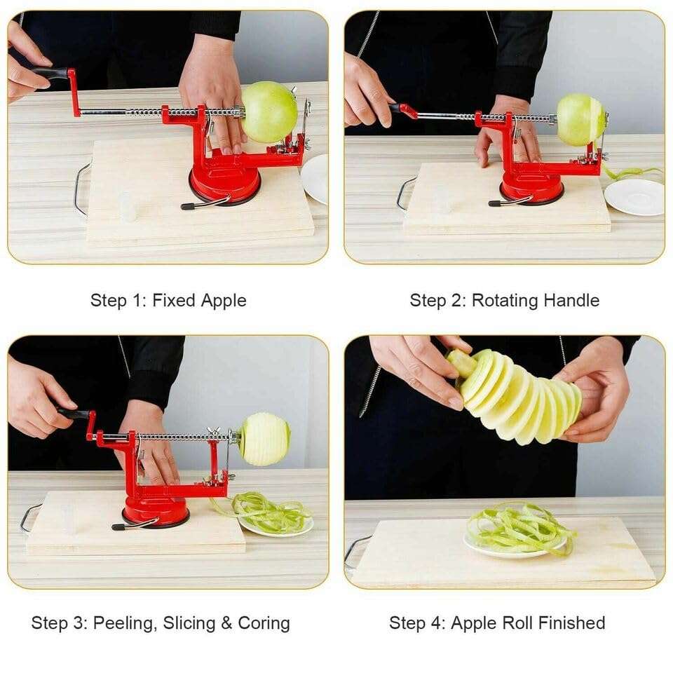 1 PCS Fruit Apple Peeler Corer Slicer Slinky Machine Potato Cutter 3 in 1 6