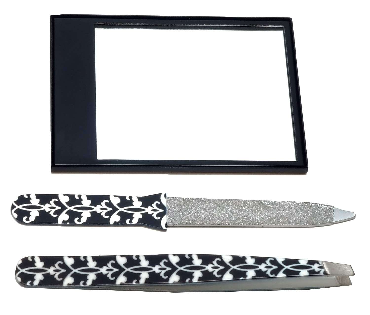 Vanity Care Beautymate Nail File, Tweezers & Mirror Set 1