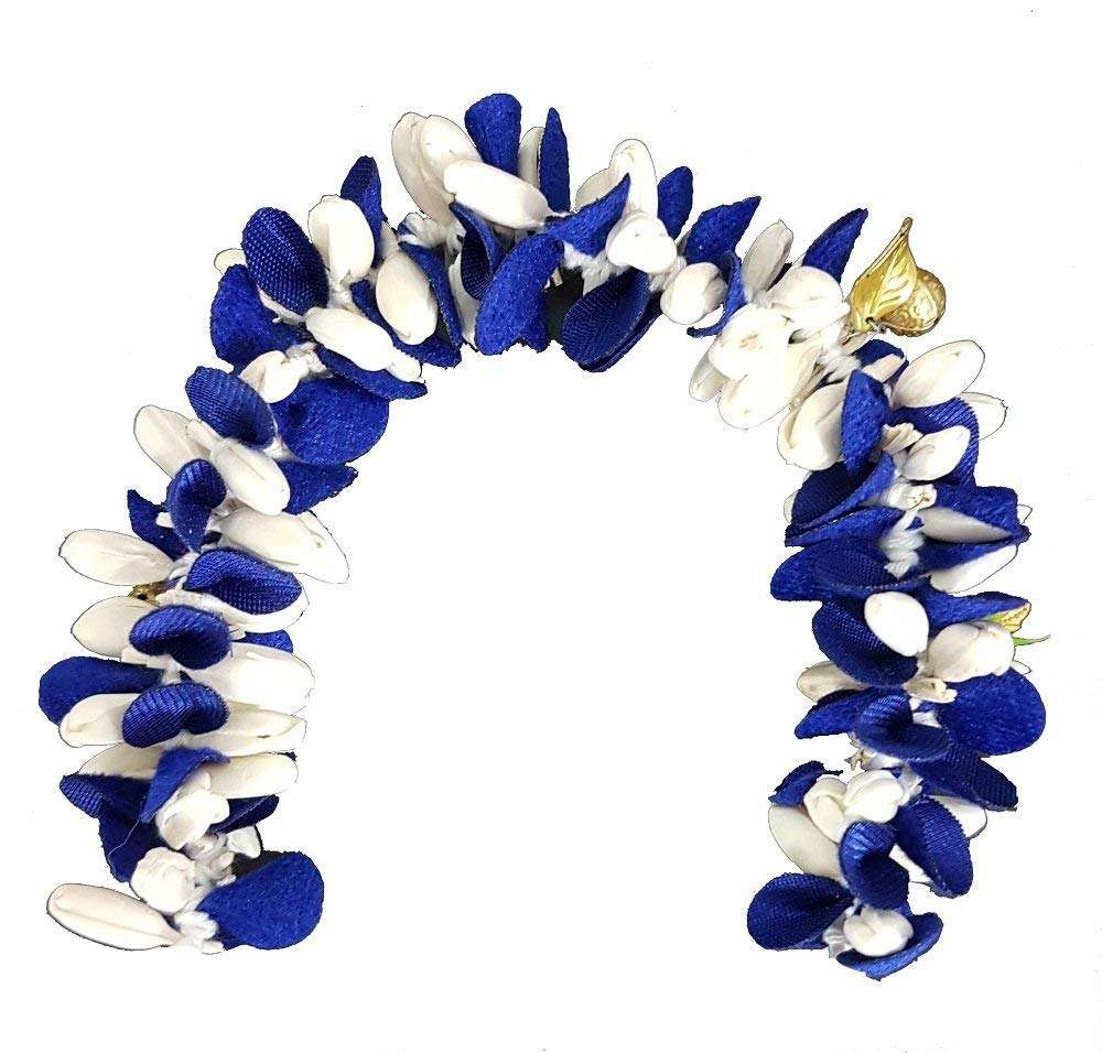 Inaaya Hair Decoration Hair Gajra For Hair, Hair Styling Gajra, Velvet Gajra, Blue, 20 Gram, Pack Of 1 1