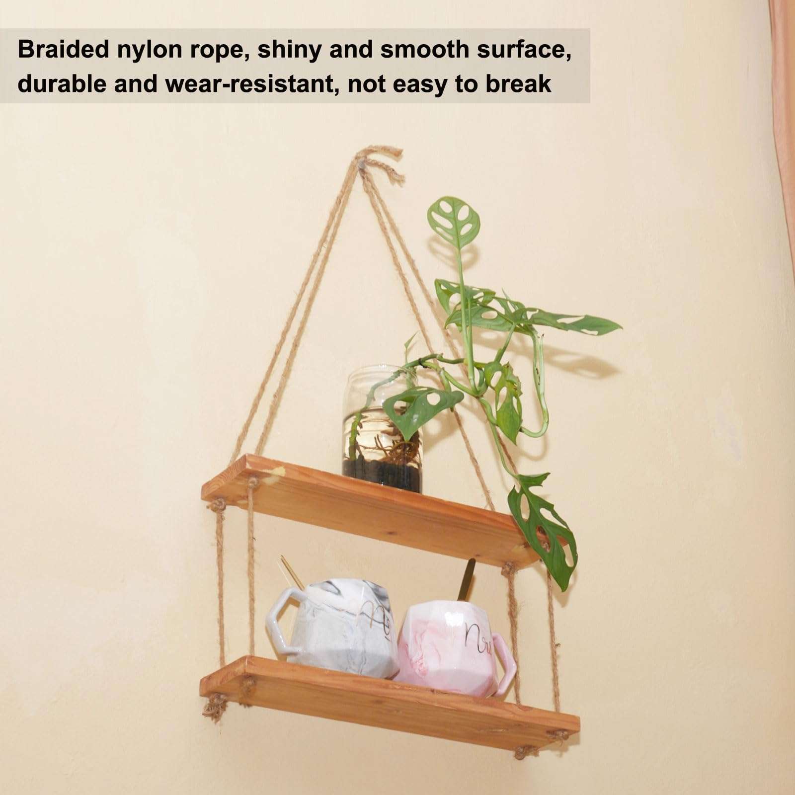 Rebower Trim Cord Rope, 3mm / 7.6 Yards Nylon Twisted Trim Cord Rope Thread String Rope Cord Braid Trim [for Sewing Home Decor Crafts] - 0.12 Inch/Coffee 5