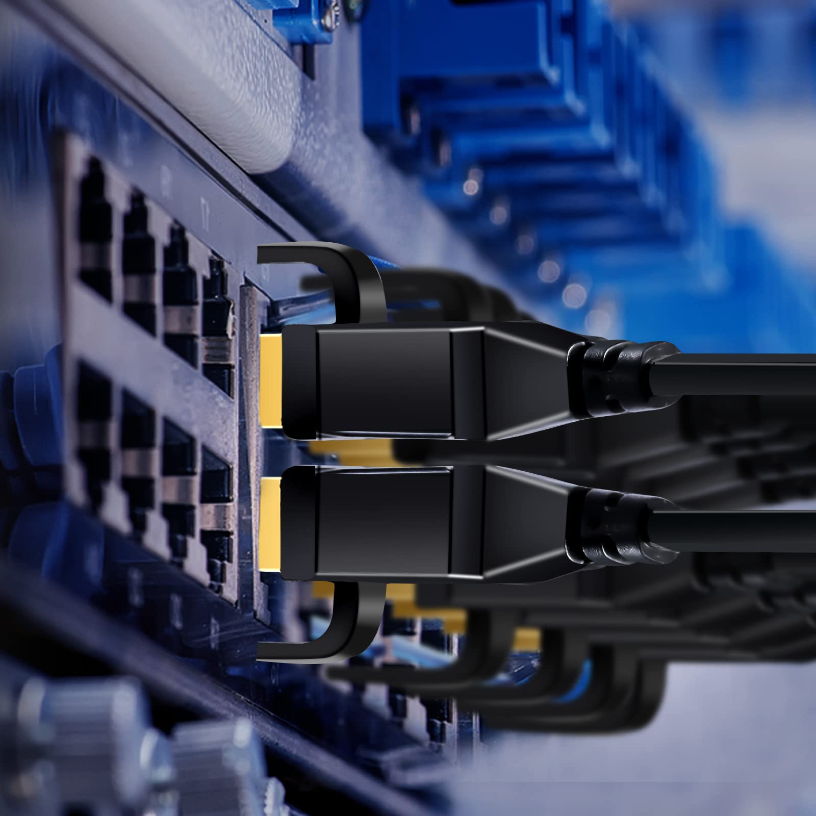 Eslye CAT 8 Ethernet Cable, High Speed Flat Internet Network LAN Cable Patch Cord for PS5,Xbox,Modem,Gaming Indoor and Outdoor Use 5