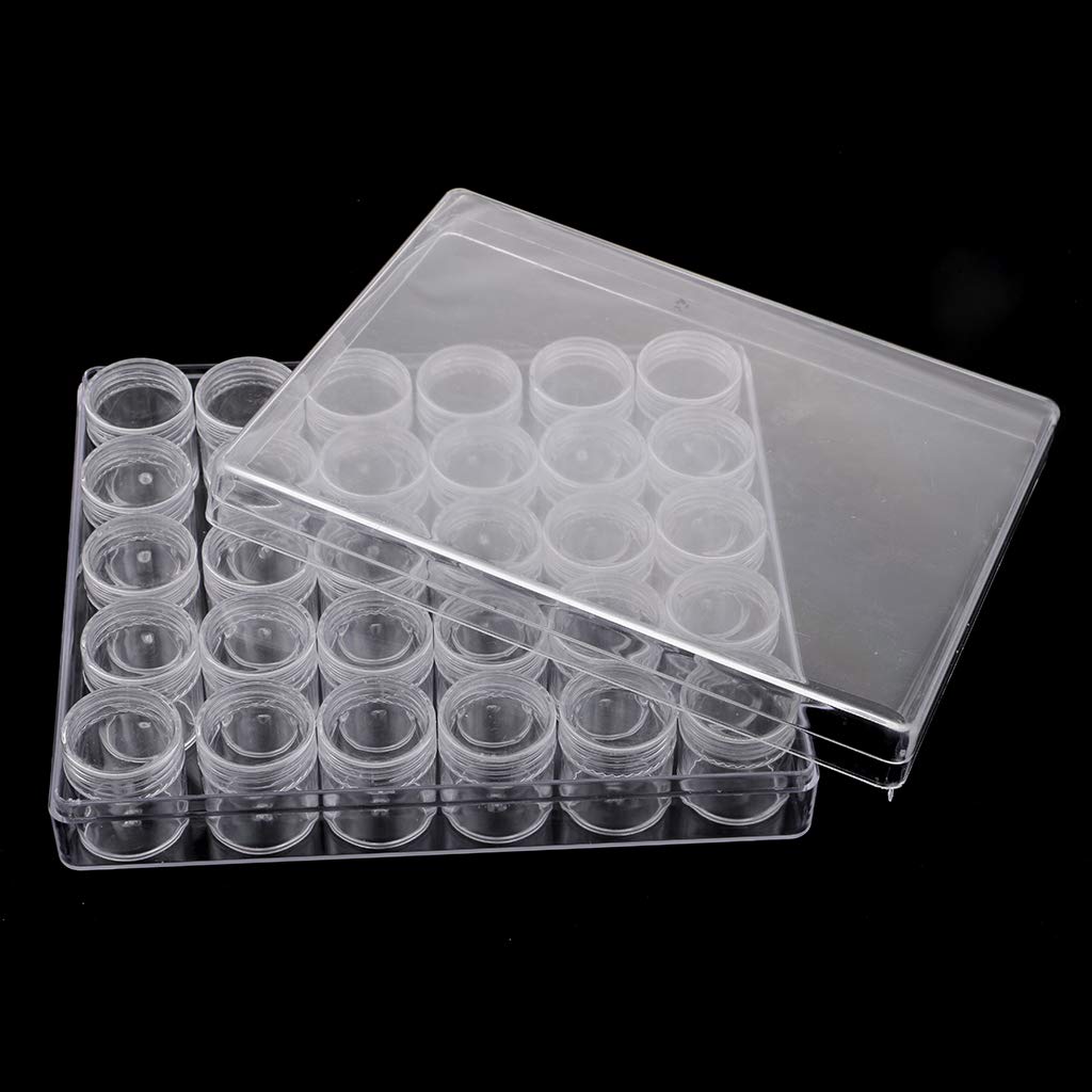 SKYCANDLE PVC Storage Container Set Beads Storage Boxes & Organizers Transparent Bottles 30 Slots 6g Make Up Cosmetic Organizer Storage Box 4