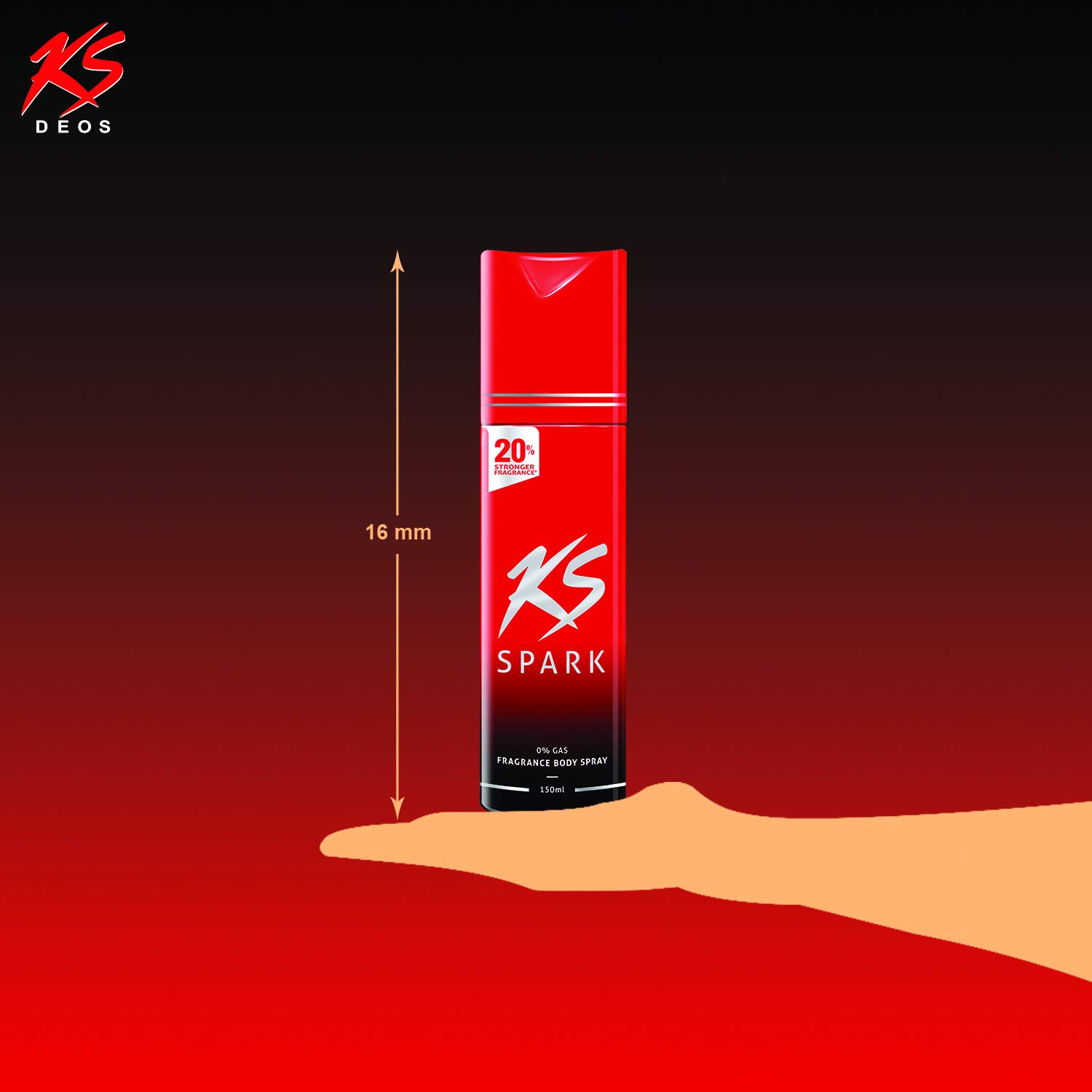 KamaSutra Spark Fragrance No Gas Body Spray 150ml, Red 5