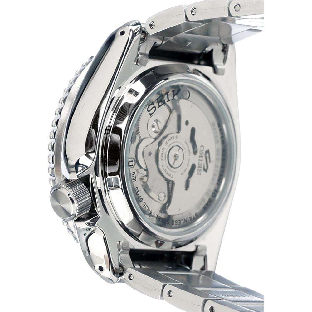 SEIKO SRPD59 Automatic Watch for Men - 5 Sports - Orange Sunray Dial, Day/Date Calendar, LumiBrite Hands & Markers, and Rotating Bezel, 100m Water-Resistant 5