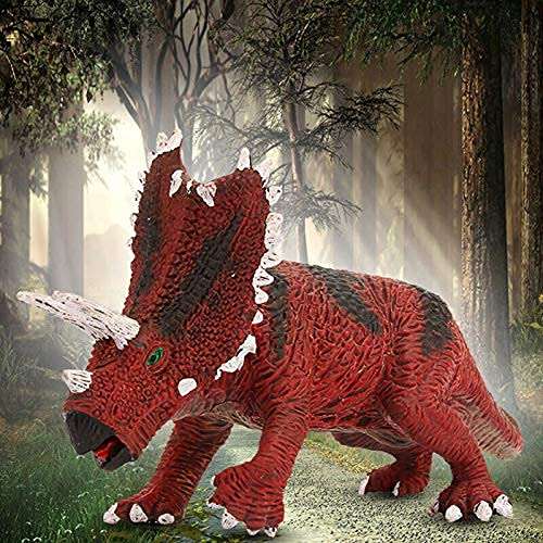 Ubersweet® Imported C284 Model Pentaceratops Red+Black Simulation Dinosaurs Kids 4
