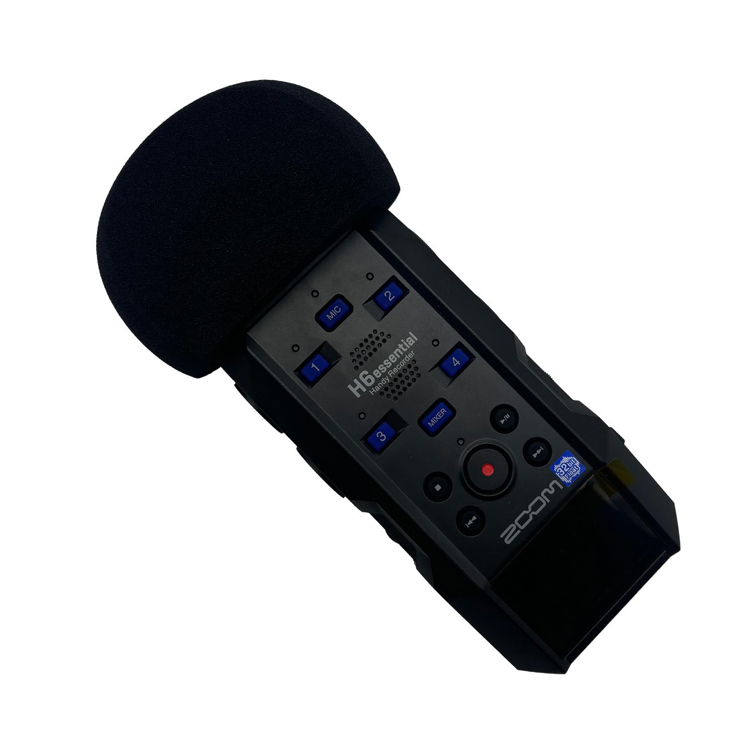Dead Cat Pop Filter Fit For ZOOM H6essential Handy Portalble recorder Furry Windscreen&Foam Microphone Windshield Sponge cover (Black and White With Foam) 4