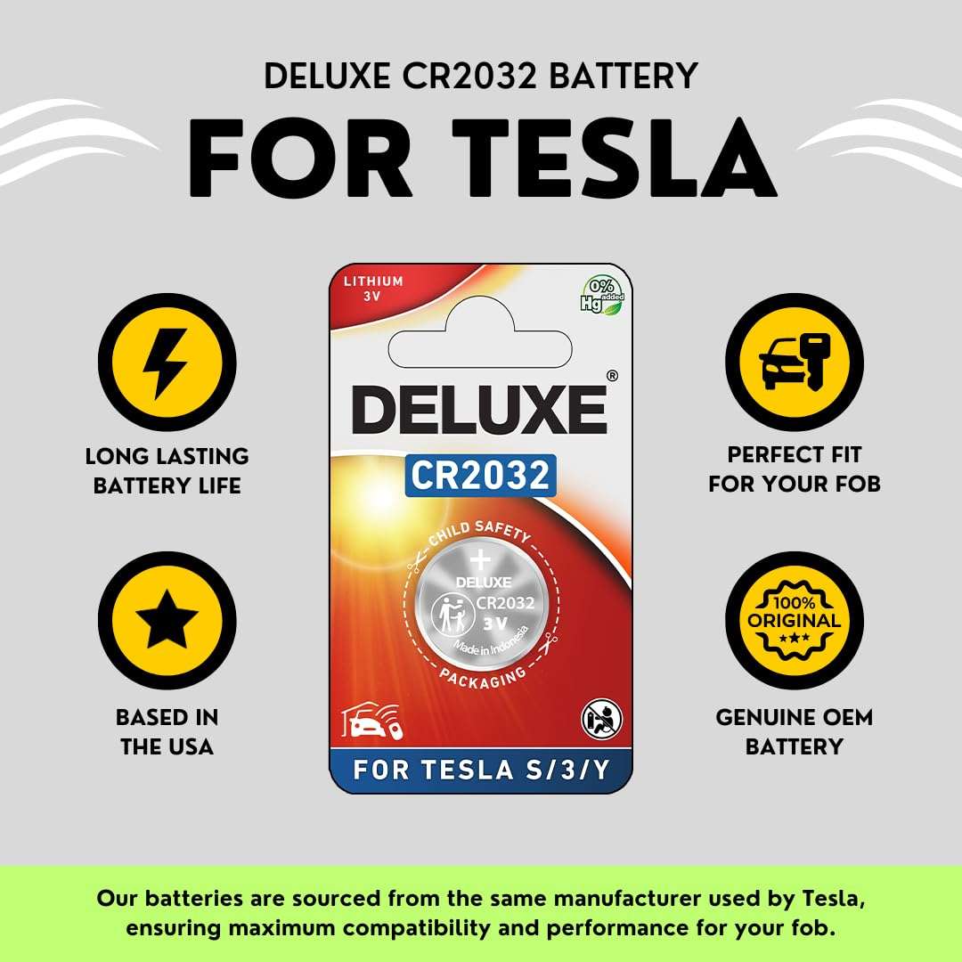 Key Fob Replacement Battery for Tesla Model S, 3, and Y 3
