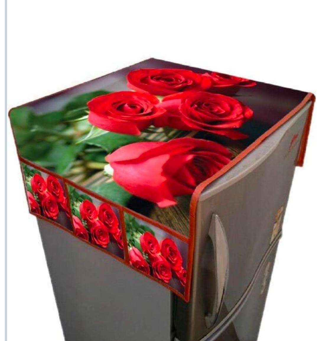 Blenzza Deco™ Waterproof Digital Print Fridge Top Cover with 6 Pockets(53 * 102 Cms Or 21 * 41 inches) (Design 1) 1