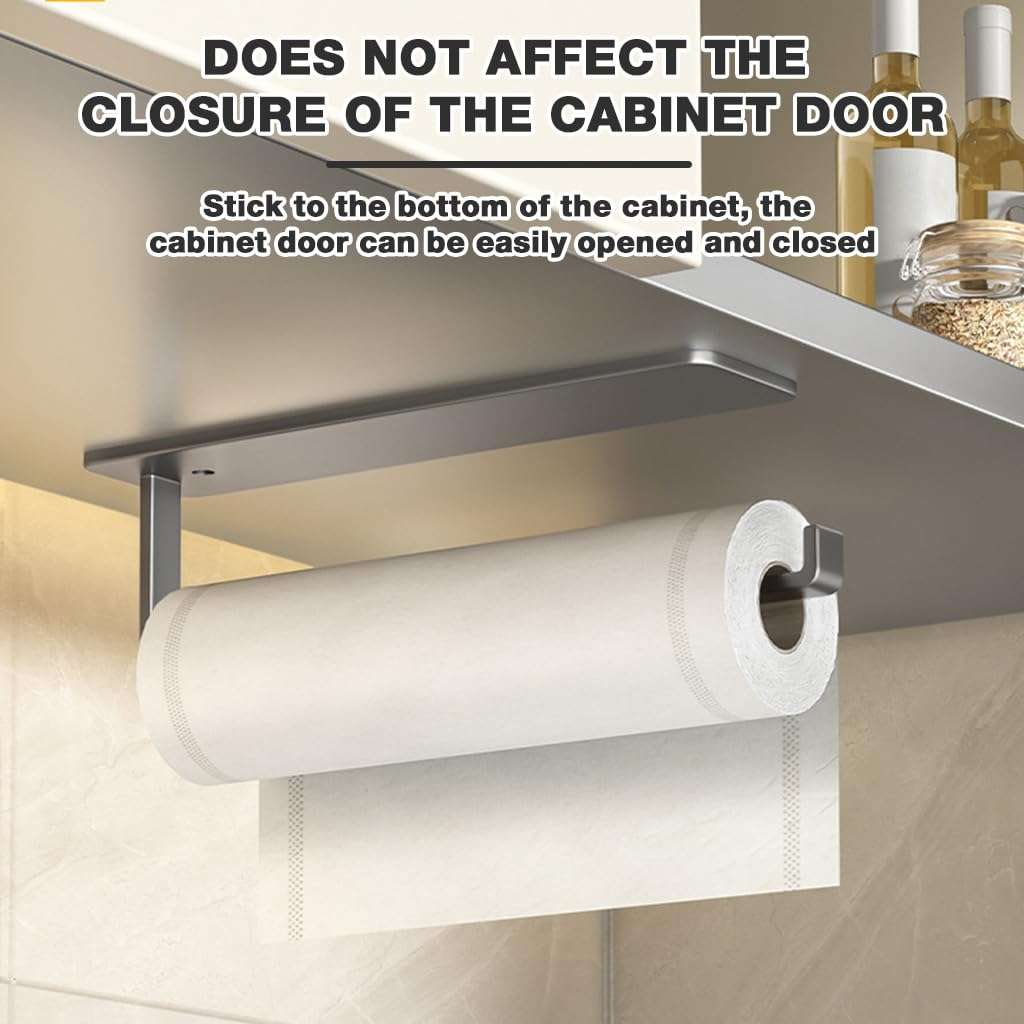 Supvox® Tissue Paper Holder - Magnetic Kitchen Tissue Roll Holder Self Adhesive Towel Holders Strong Magnet Tissues Roll Stand & Foil Paper Rack for Kitchen, RV, Oven, Washing Machine 5