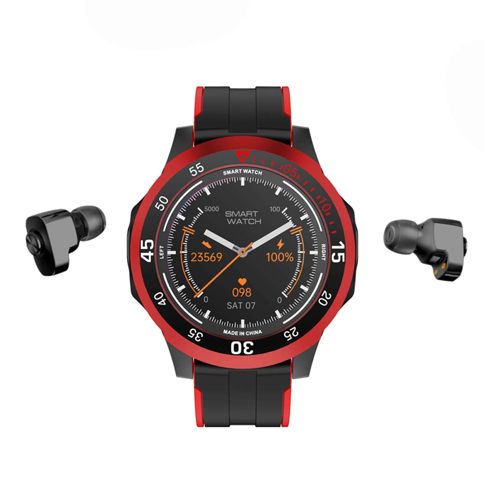 Smart Watch with Bluetooth Headset Mp3, 3in1 Smartwatch Wireless Earphone, 1.28 in Touch-HD Screen,Call Fitness Watch with Blood Pressure Heart Rate Sleep Monitor for Android iOS 4