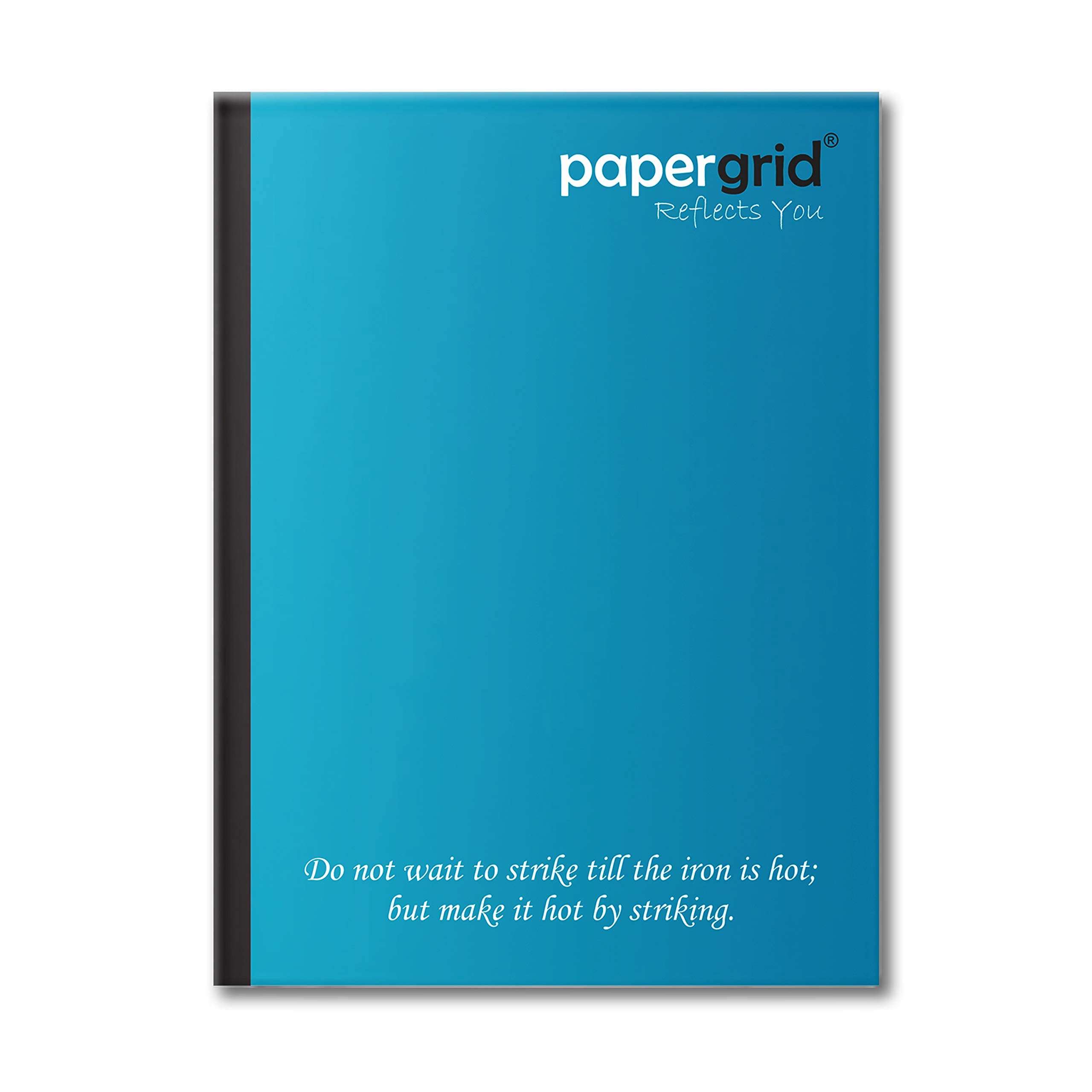 papergrid Notebook - King Size (24 cm x 18 cm), Interleaf, 160 Pages, Soft Cover - Pack of 6 6