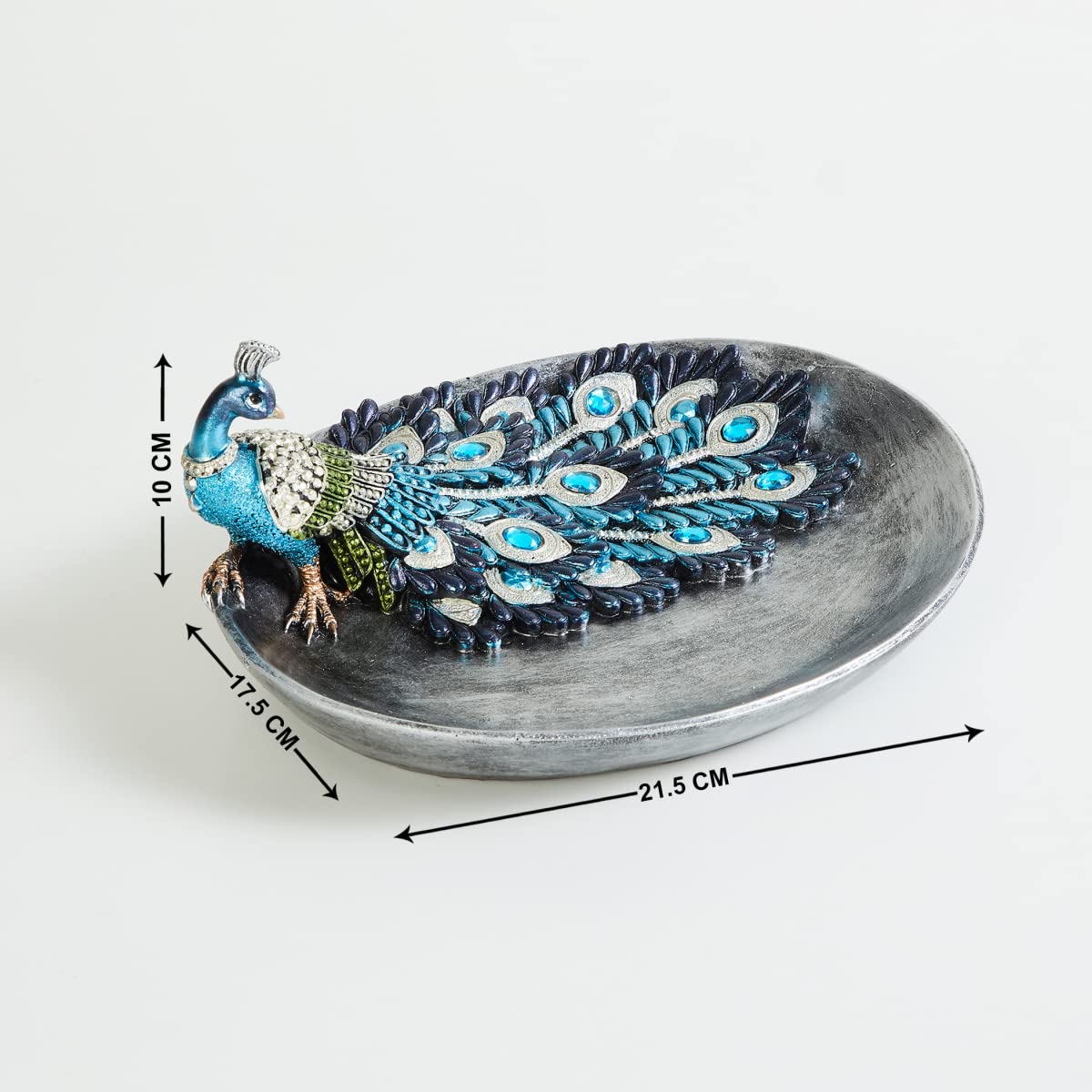 Home Centre Corsica Mayur Blue Peacock Carved Potpourri Bowl 4