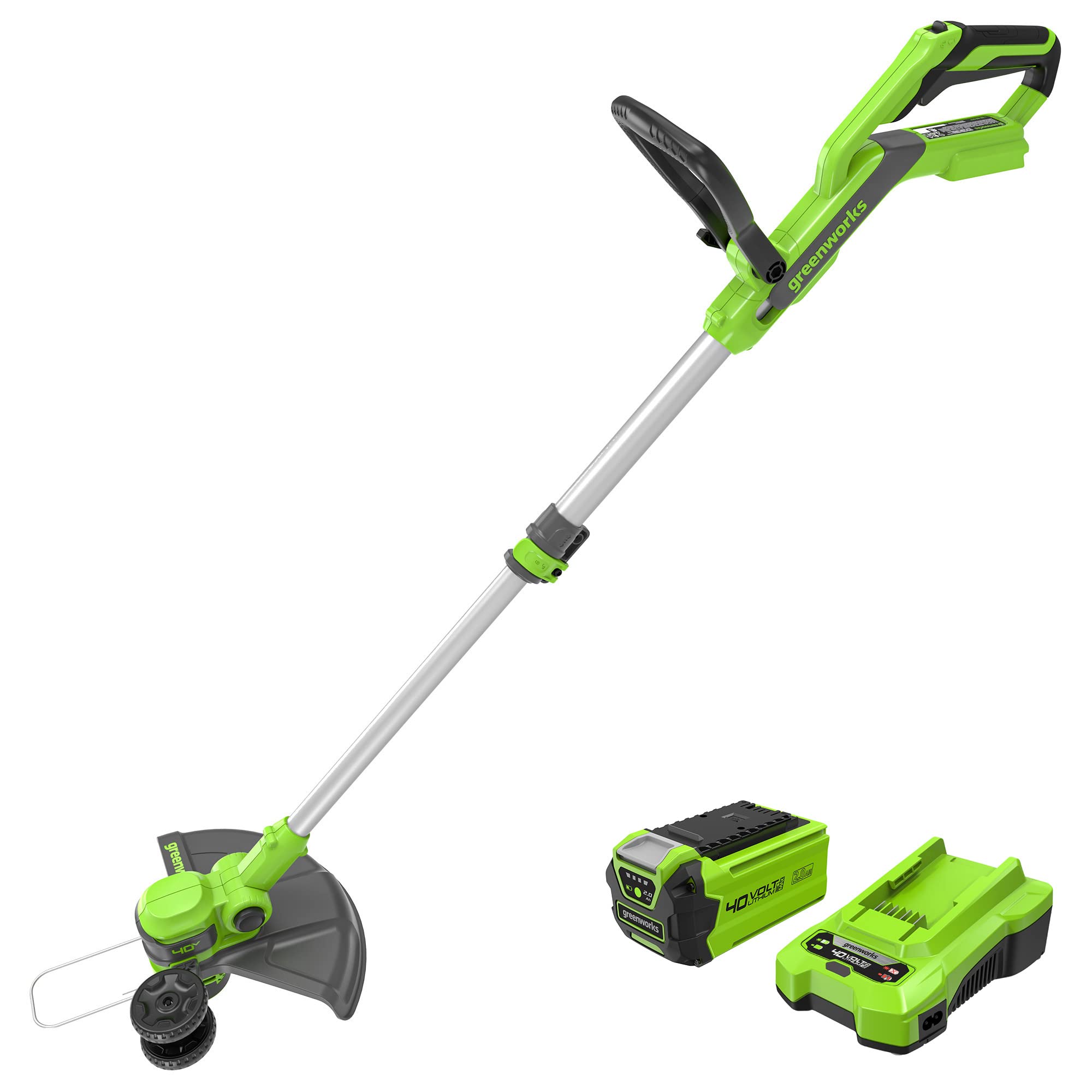 Greenworks 40V 13-Inch Cordless String Trimmer / Edger (Gen 2), 2.0Ah USB Battery and Charger Included 1