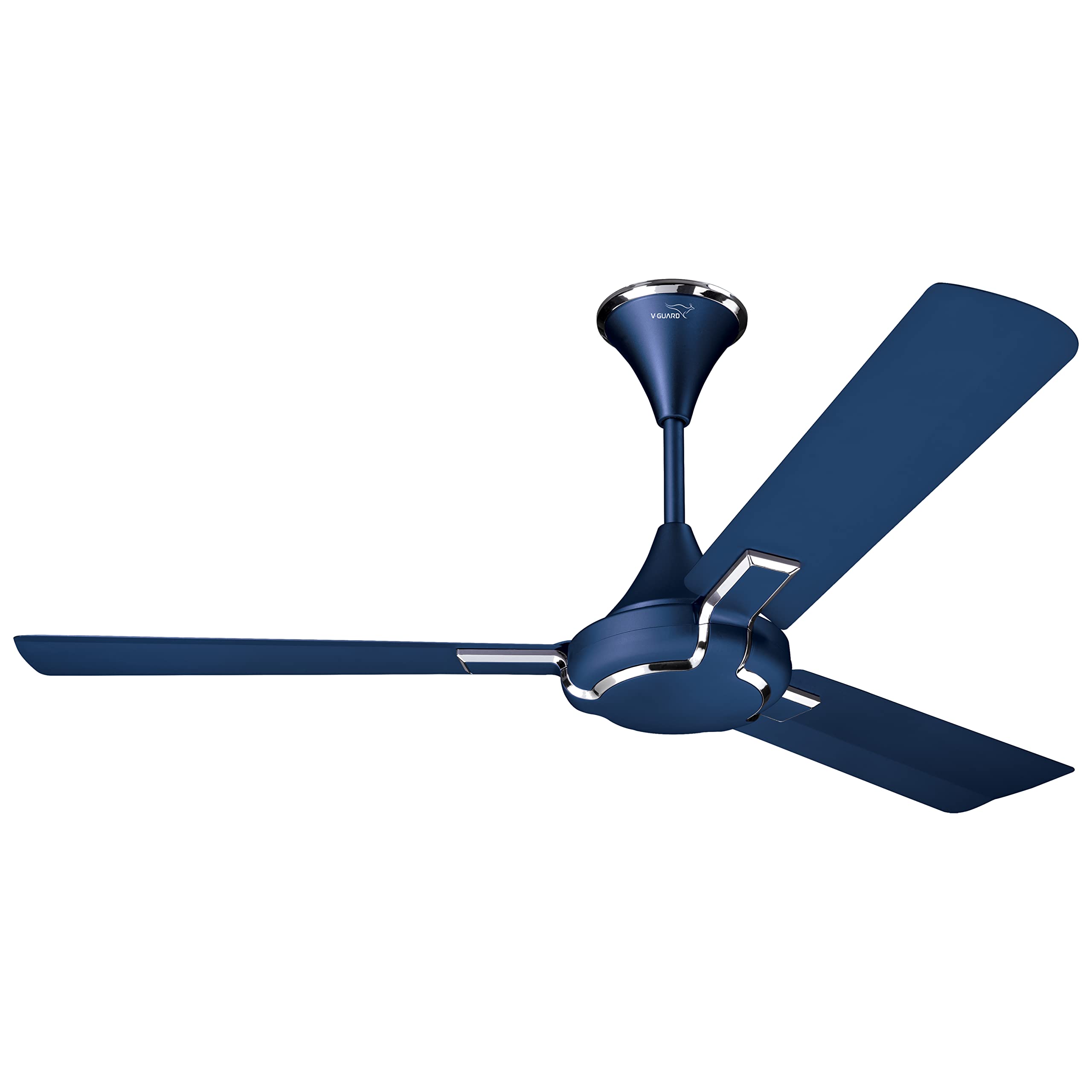 V-Guard Exado Pro AS Anti Dust High Speed Ceiling Fan for Home | Energy Efficient | RIBAND BLUE MATTE | 1200mm | 400 RPM | Powerful Air Delivery of 240 m3/min Dust Repellent Technology Easy to Clean 1