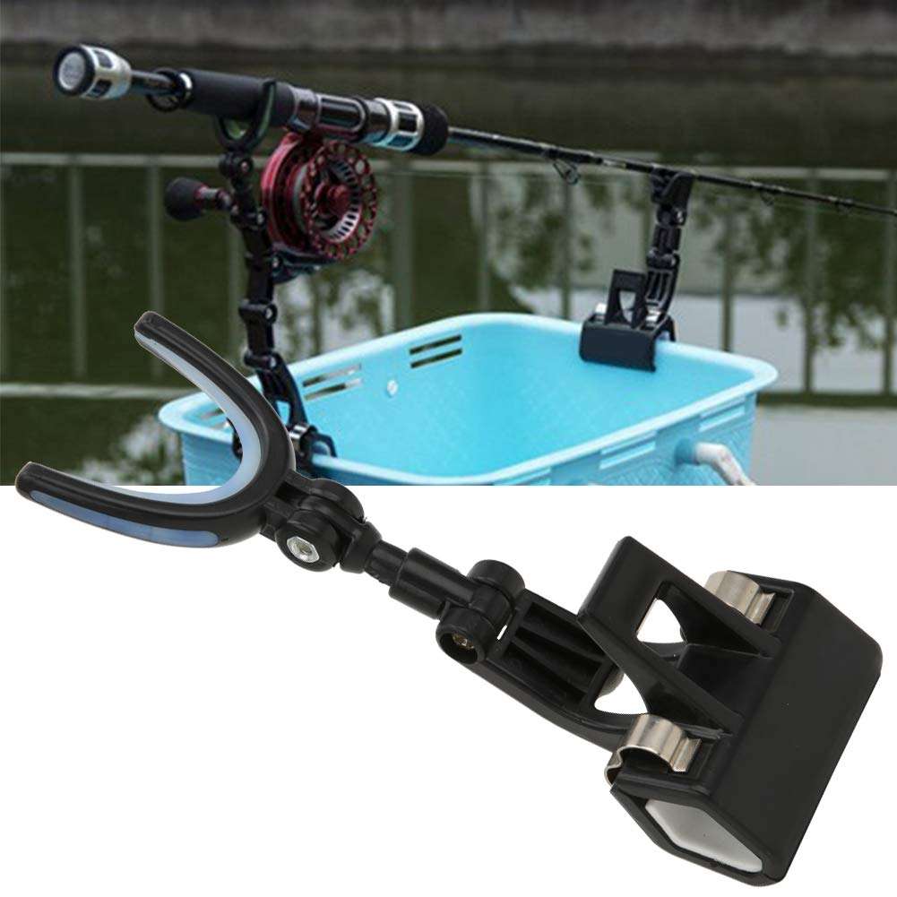 Rotating Fishing Rod Bracket, Wear Resistant Fishing Rod Holder Plastic Material 360° Rotating for Prevent Fishing Rod Sliding(Short) 6